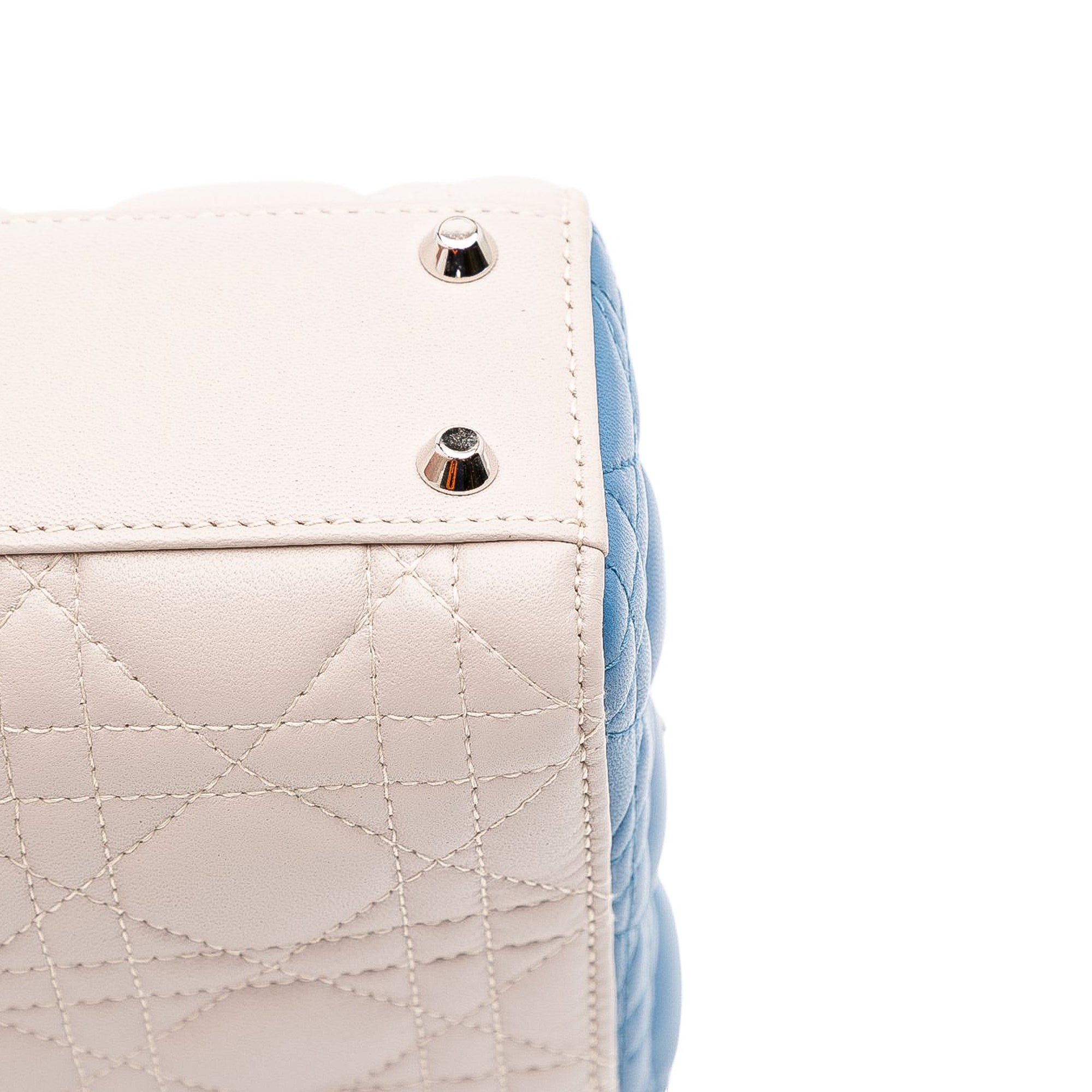 Dior Mini Tricolor Lambskin Cannage Lady Dior - image 7