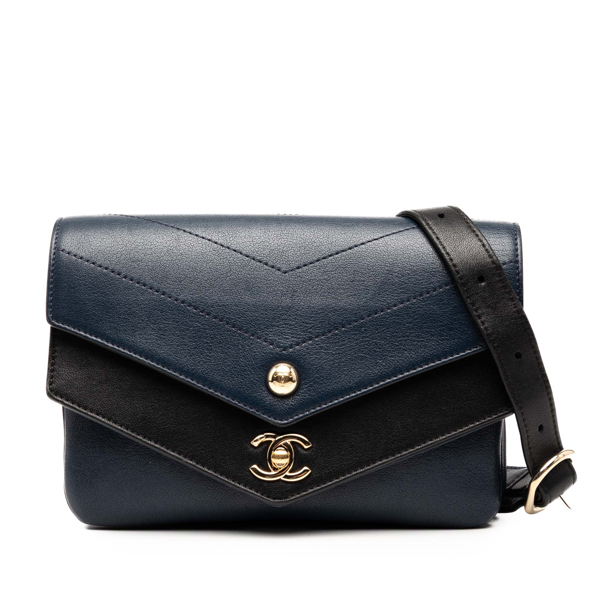 Chanel Chevron Calfskin Double Envelope Flap - image 1