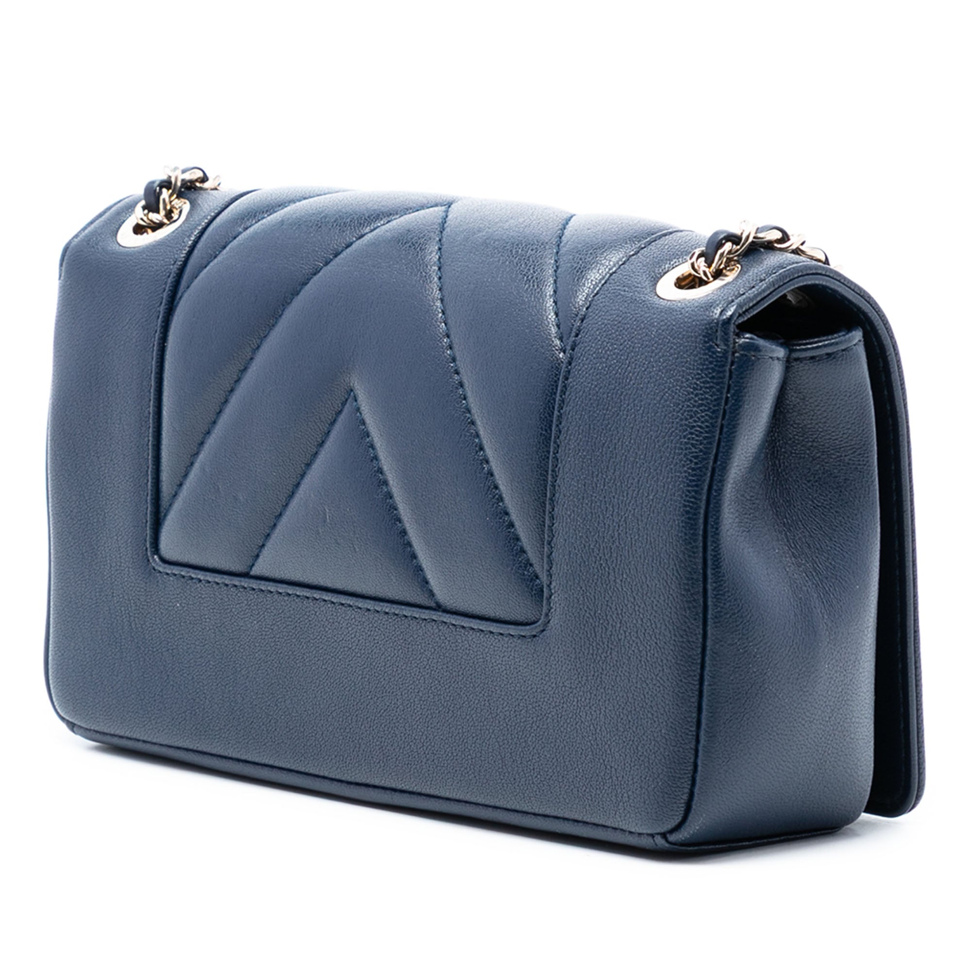 Chanel Mini Quilted Chevron Sheepskin Mademoiselle Vintage Flap - image 2