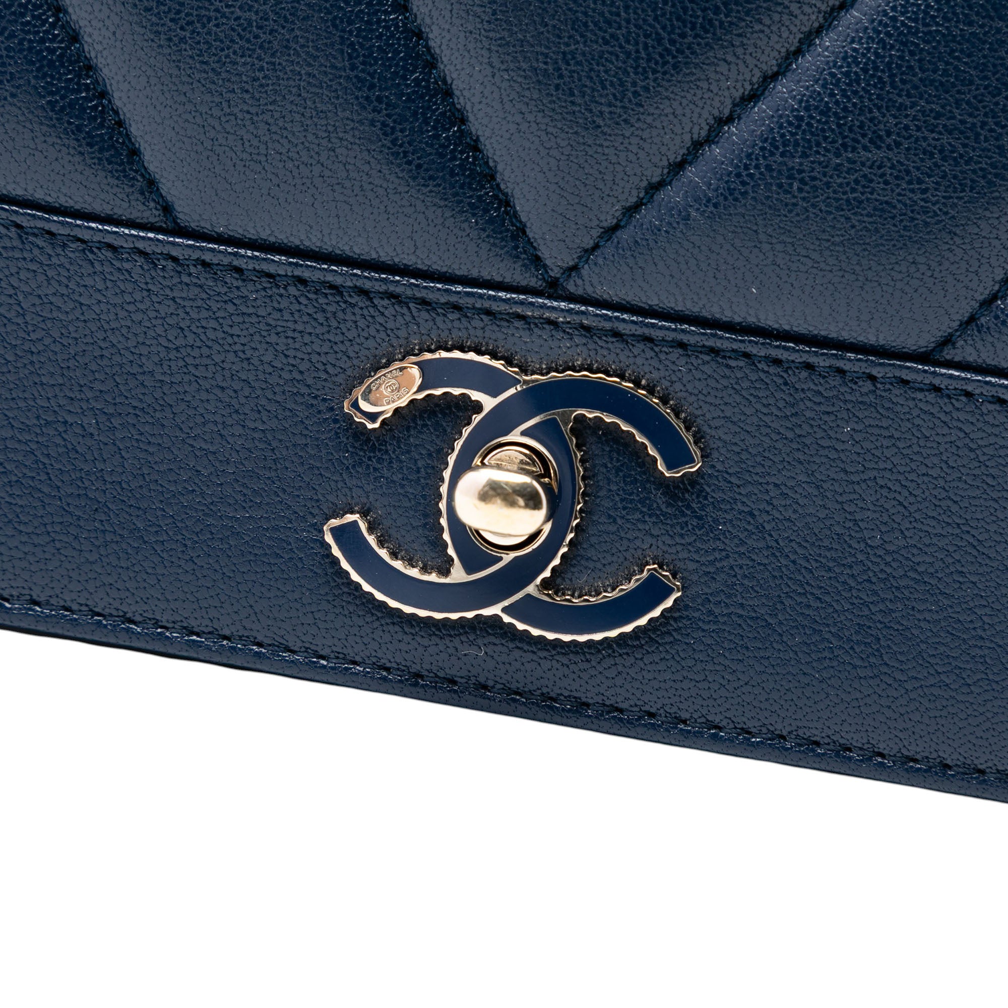 Chanel Mini Quilted Chevron Sheepskin Mademoiselle Vintage Flap - image 6
