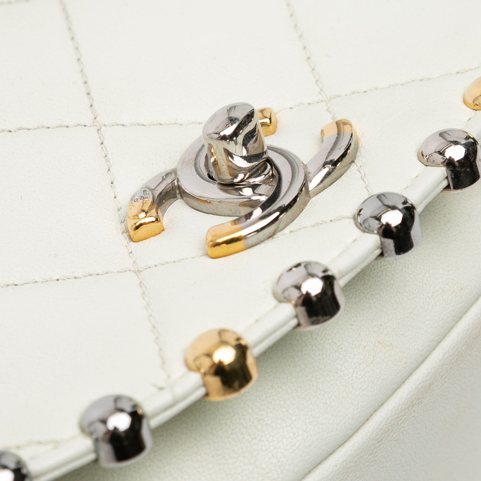 Chanel Small Quilted Lambskin Studded Bubble Flap - image 5