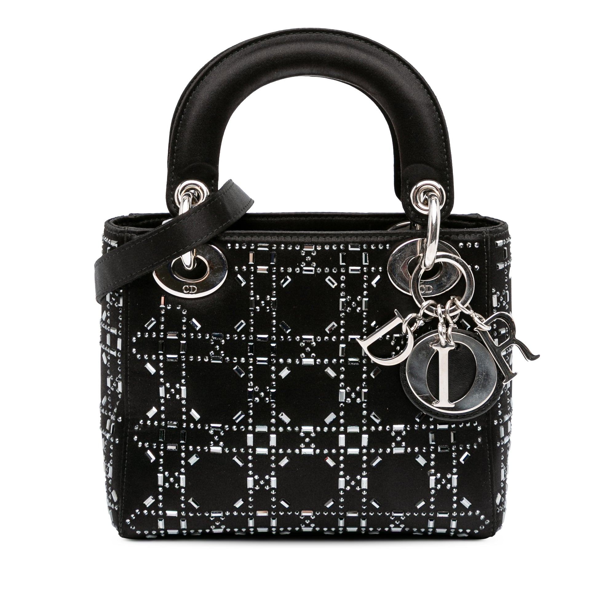 Dior Mini Velvet Cannage Strass Embellished Lady Dior - image 1