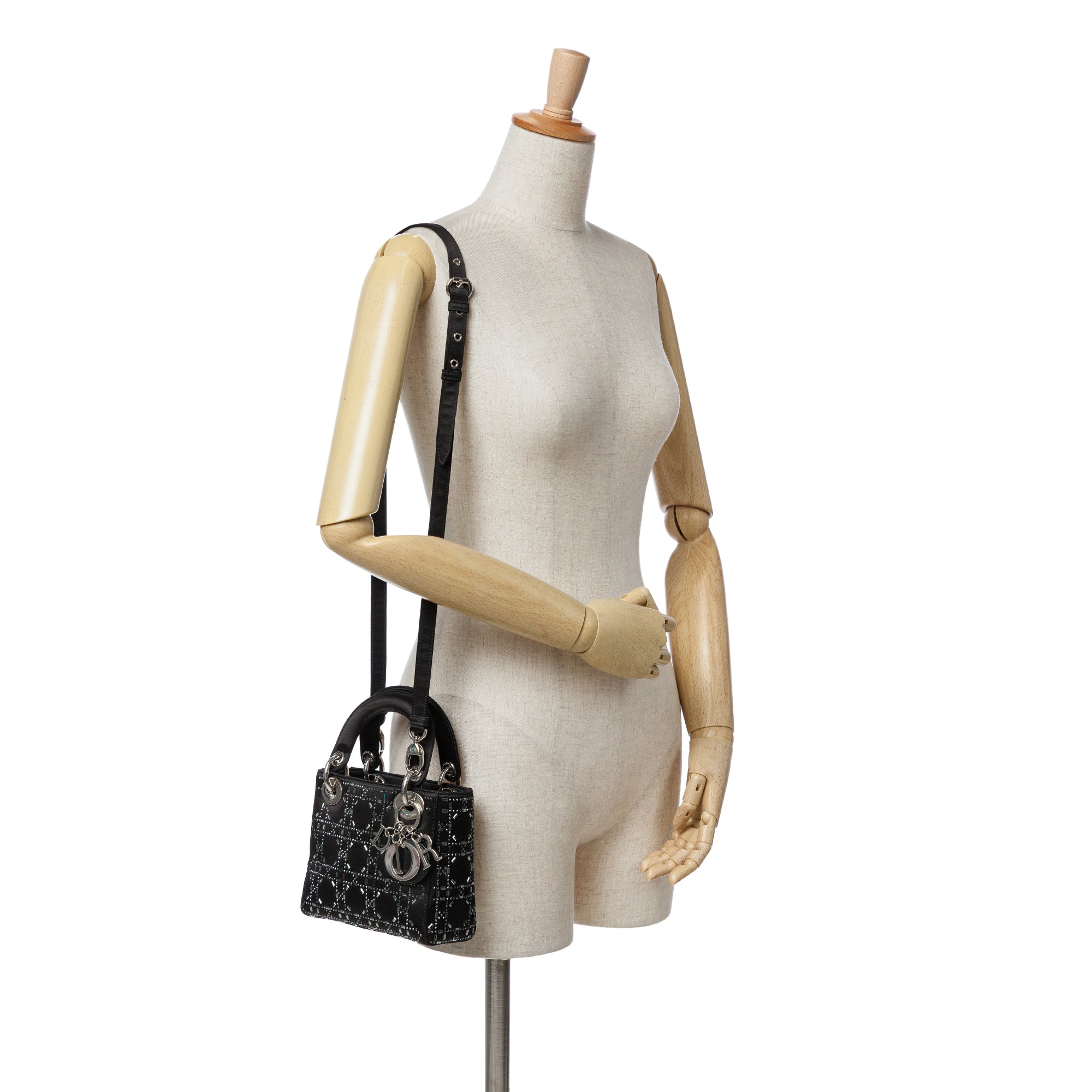 Dior Mini Velvet Cannage Strass Embellished Lady Dior - image 10