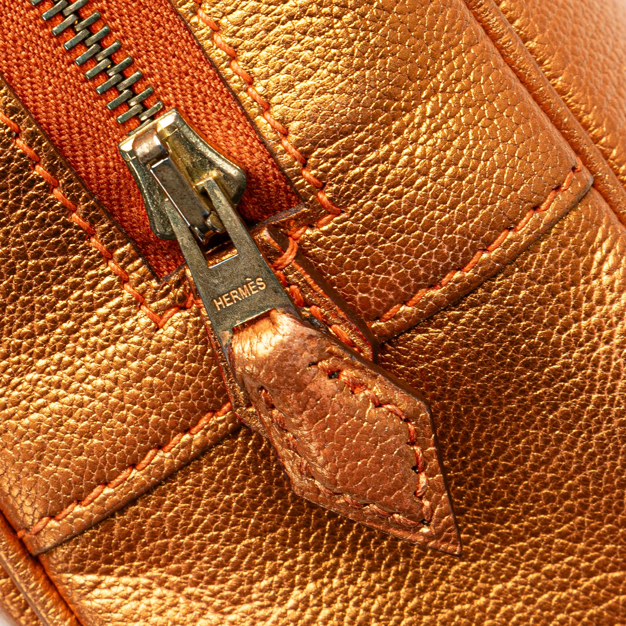 Hermès Metallic Chevre Coromandel Plume Elan 28 - image 7