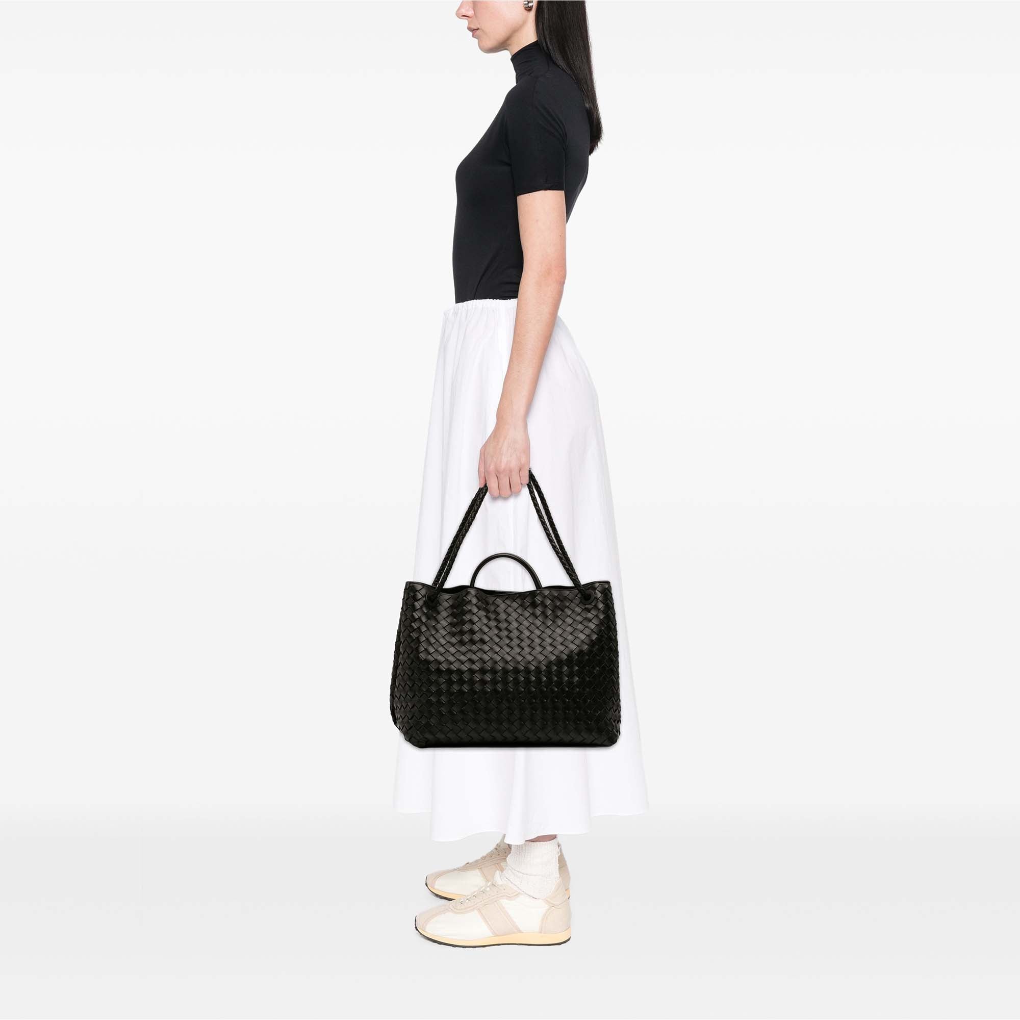 Bottega Veneta Large Lambskin Intrecciato Andiamo Satchel - image 10