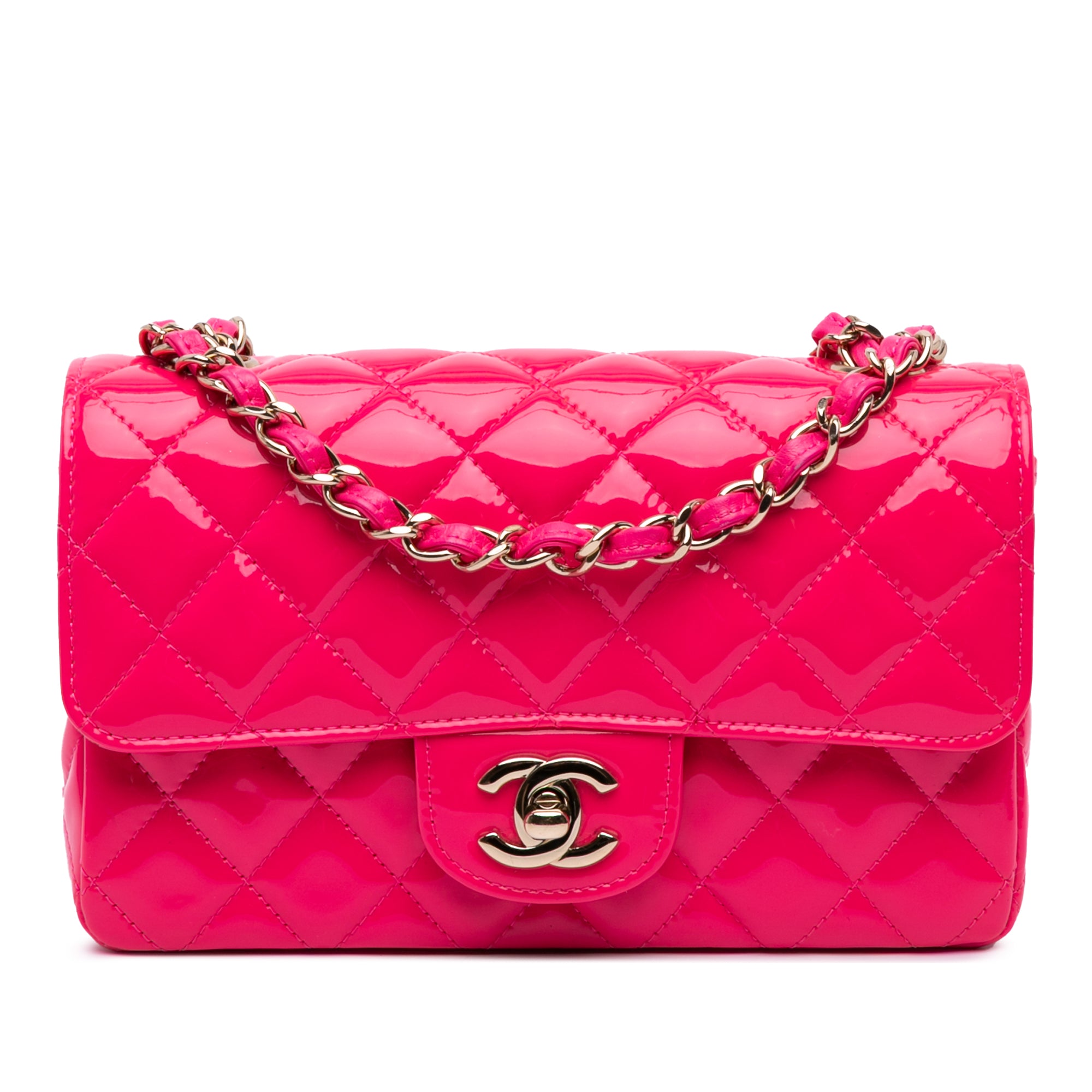 Chanel Mini Rectangular Classic Patent Single Flap - image 1