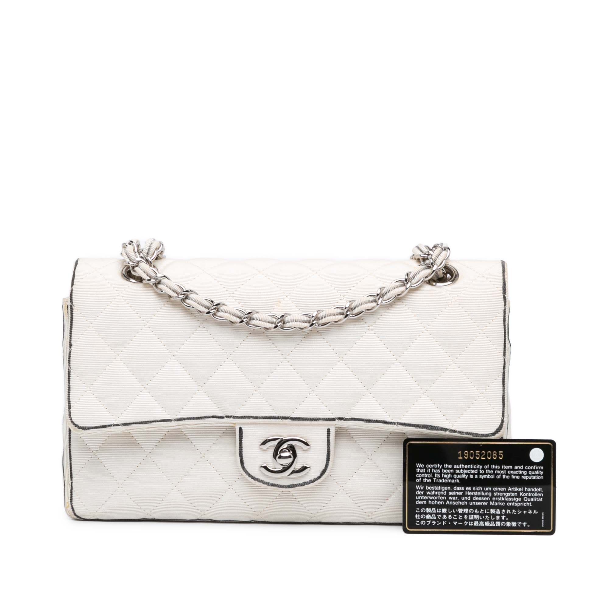 Chanel Medium Classic Printed Grosgrain Double Flap - image 11