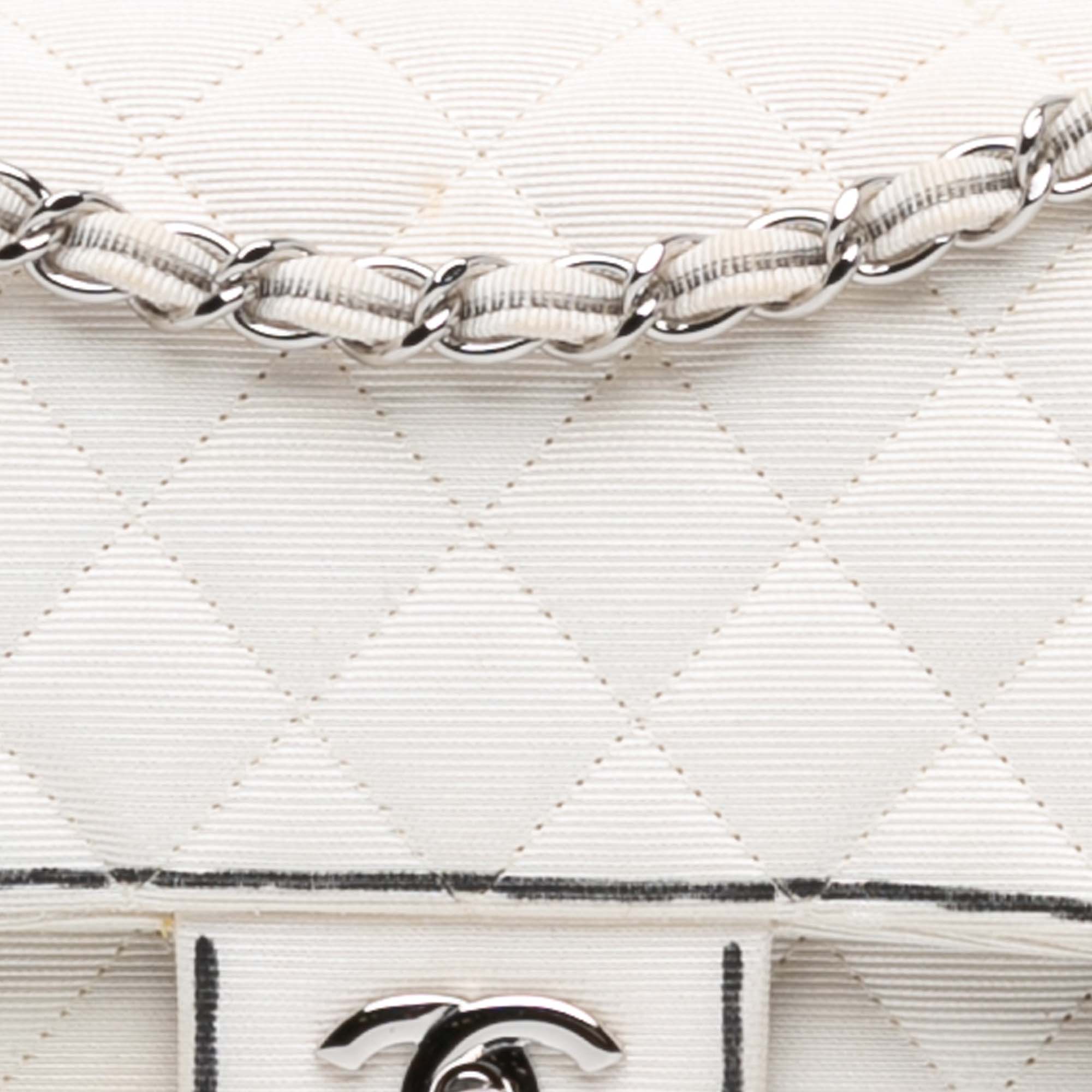 Chanel Medium Classic Printed Grosgrain Double Flap - image 6