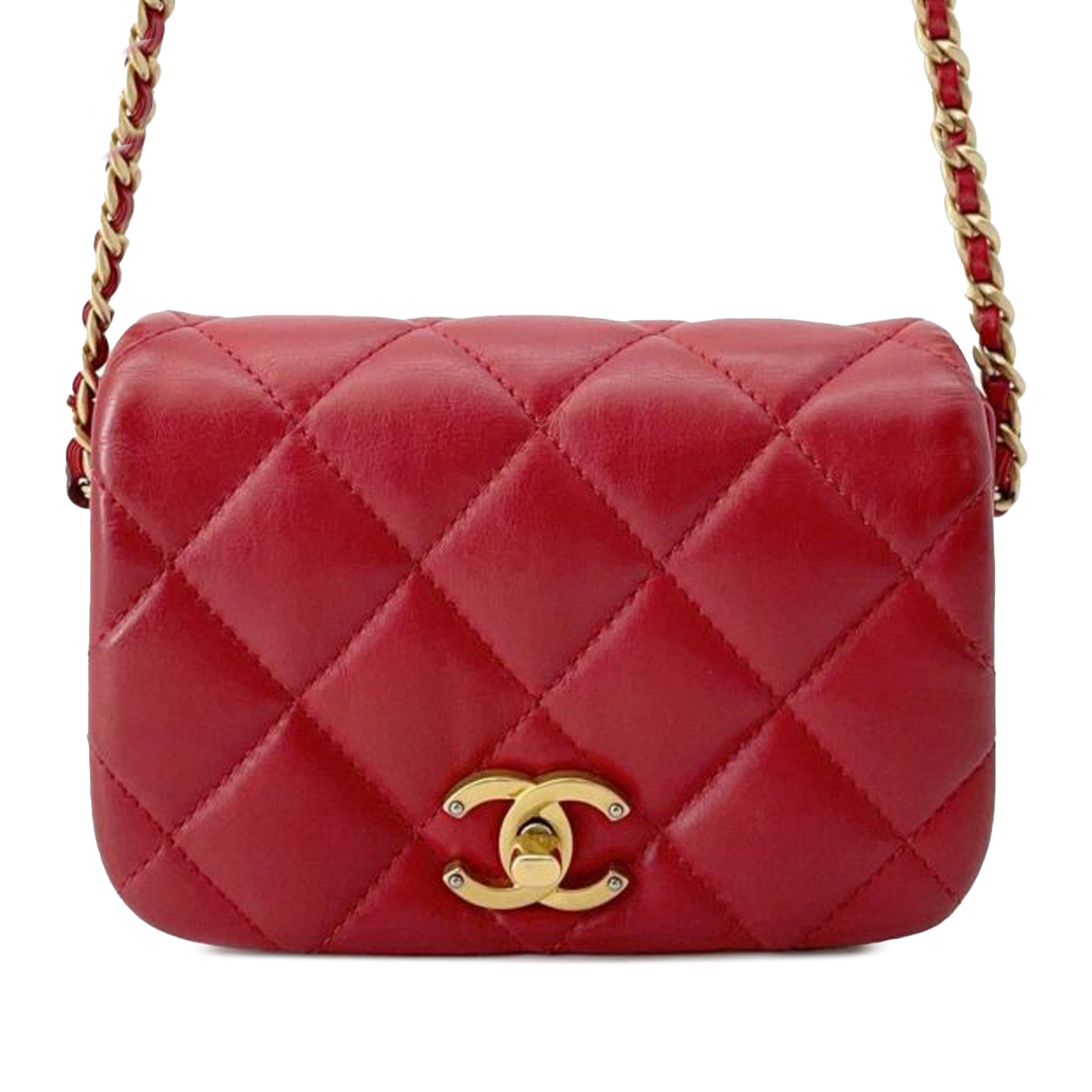 Chanel Mini Quilted Calfskin Nailed CC Flap - image 1