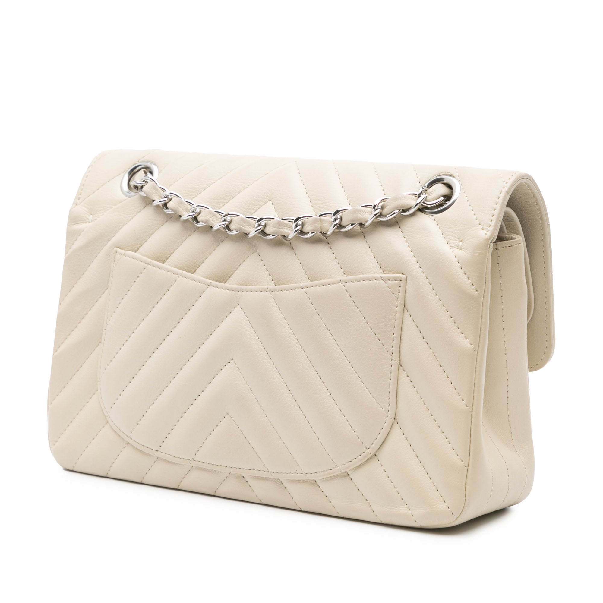 Chanel Small Classic Chevron Lambskin Double Flap - image 2