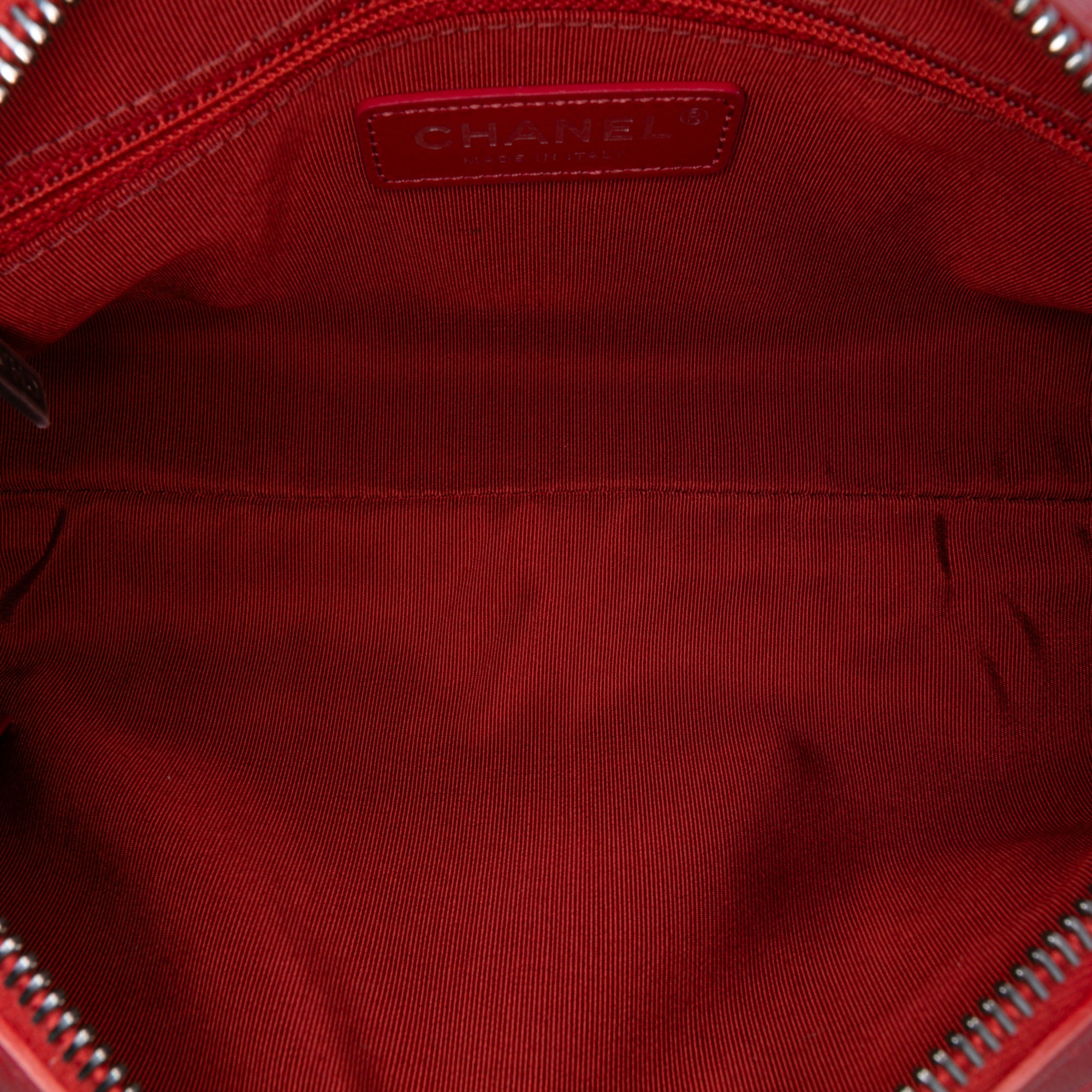 Chanel Calfskin Signature Chain Signe Bowling Bag - image 4