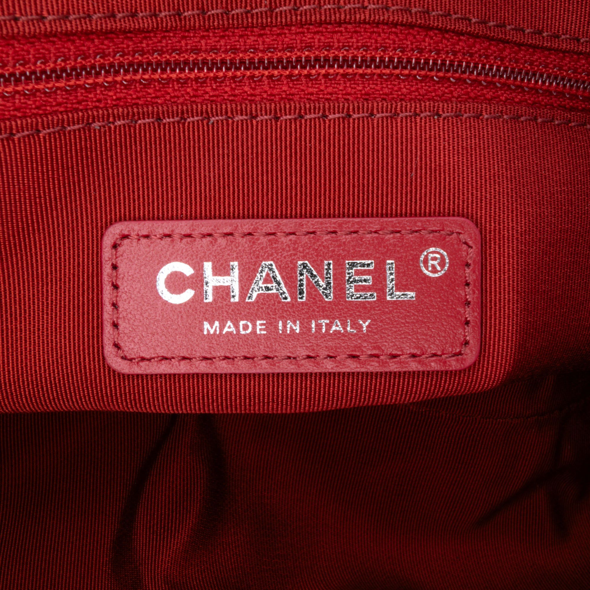 Chanel Calfskin Signature Chain Signe Bowling Bag - image 5