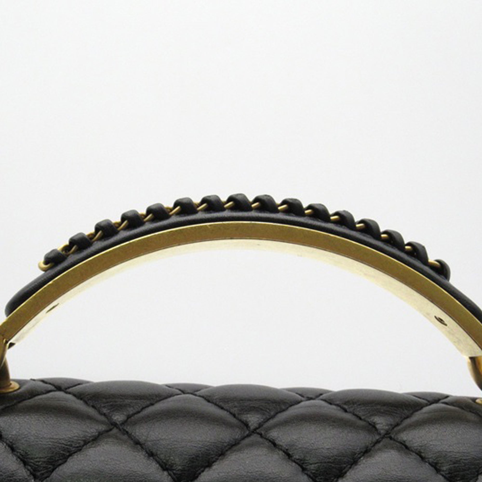 Chanel Small Quilted Lambskin Chain Around Boy Top Handle Flap - image 13