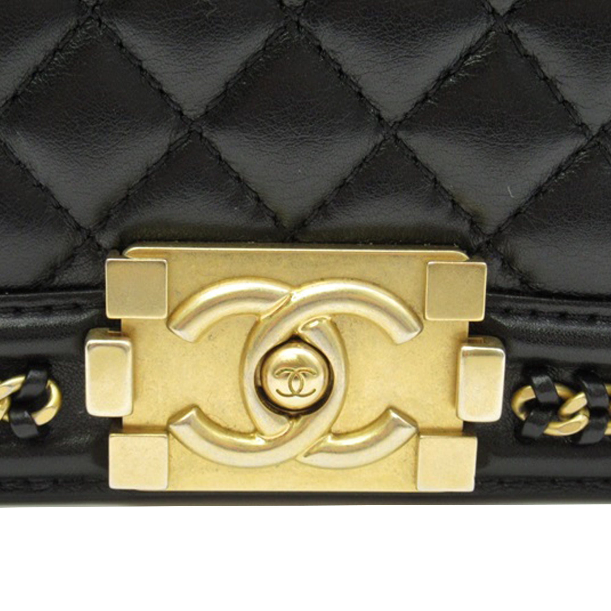 Chanel Small Quilted Lambskin Chain Around Boy Top Handle Flap - image 7