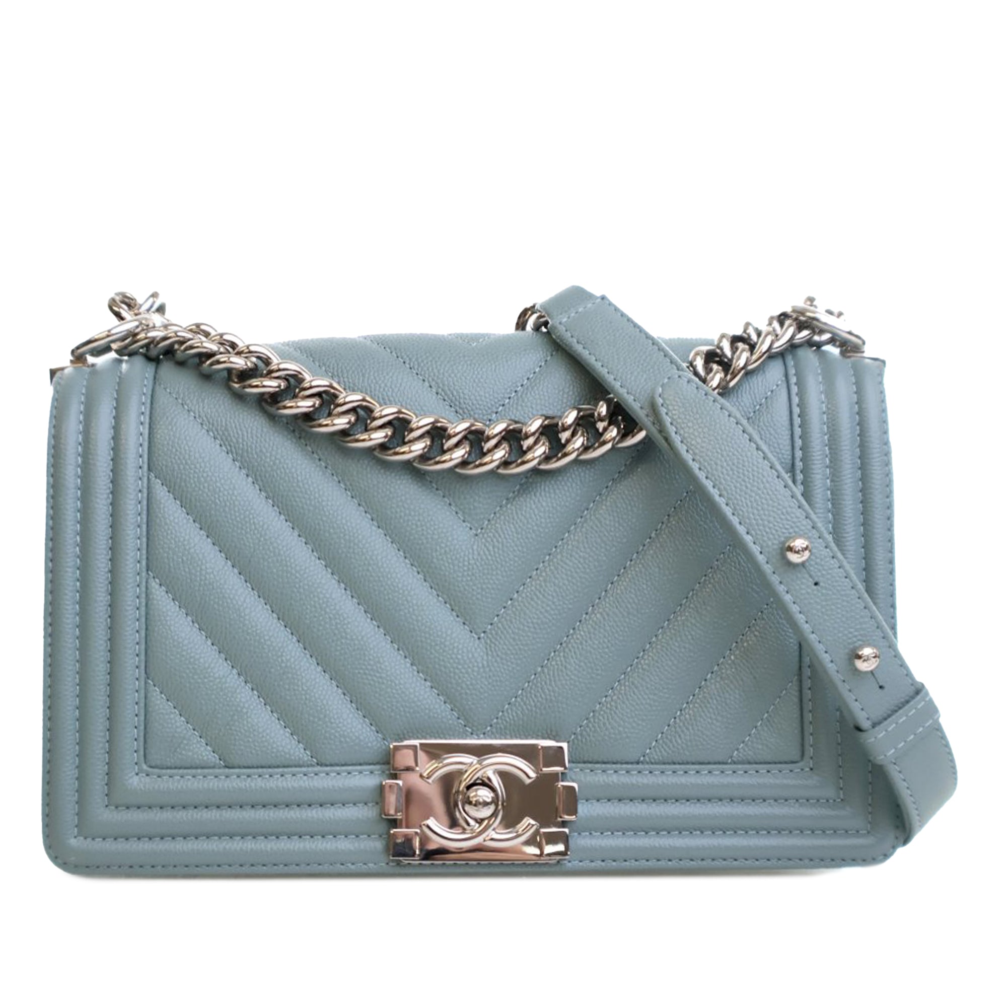 Chanel Old Medium Chevron Caviar Boy Flap - image 1