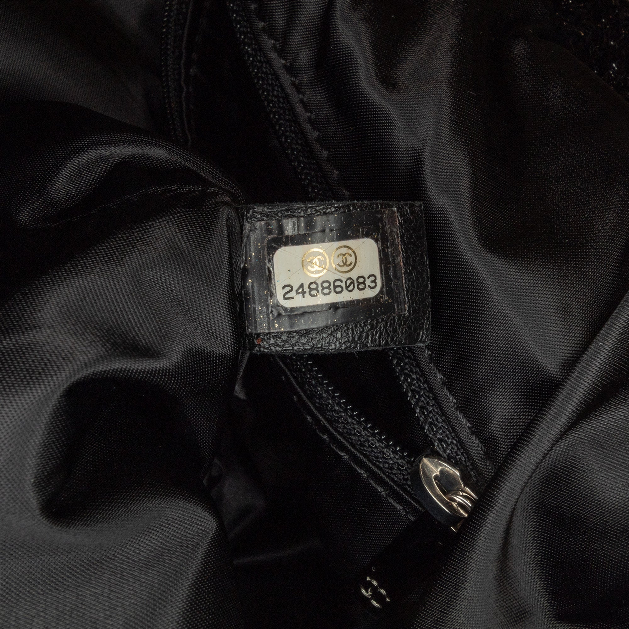Chanel Large Quilted Knit Pluto Glitter Satchel - image 6