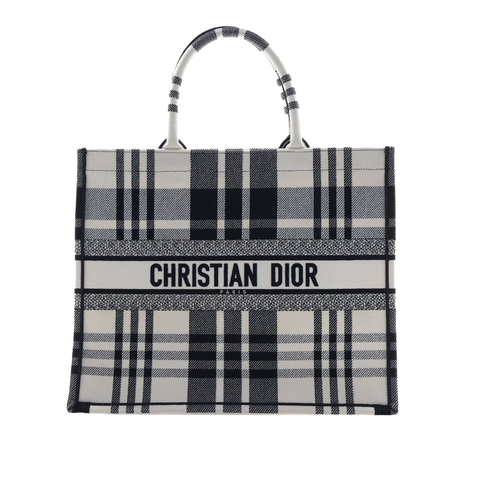 Dior Large Embroidered Canvas Check n Dior Book Tote - image 1