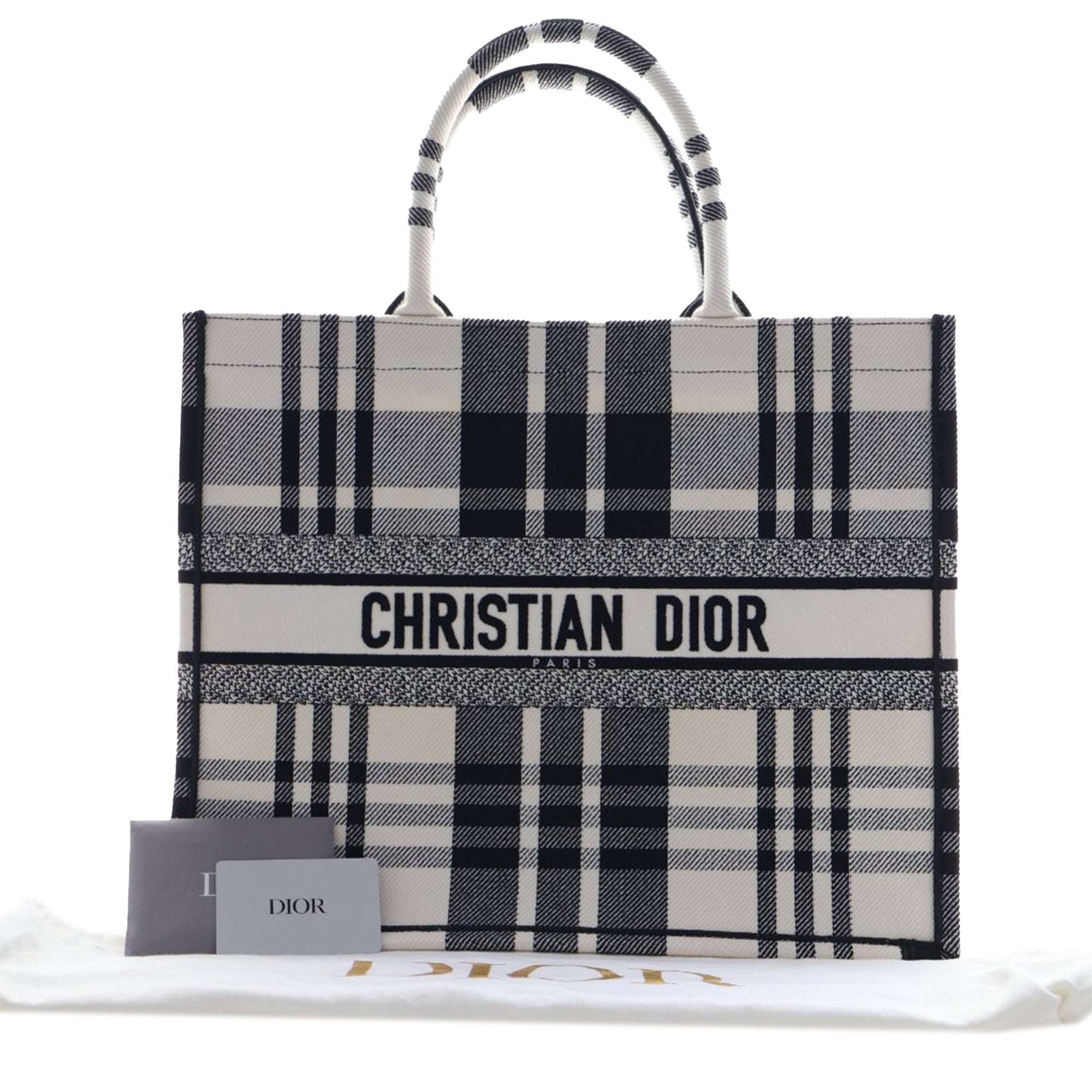 Dior Large Embroidered Canvas Check n Dior Book Tote - image 13