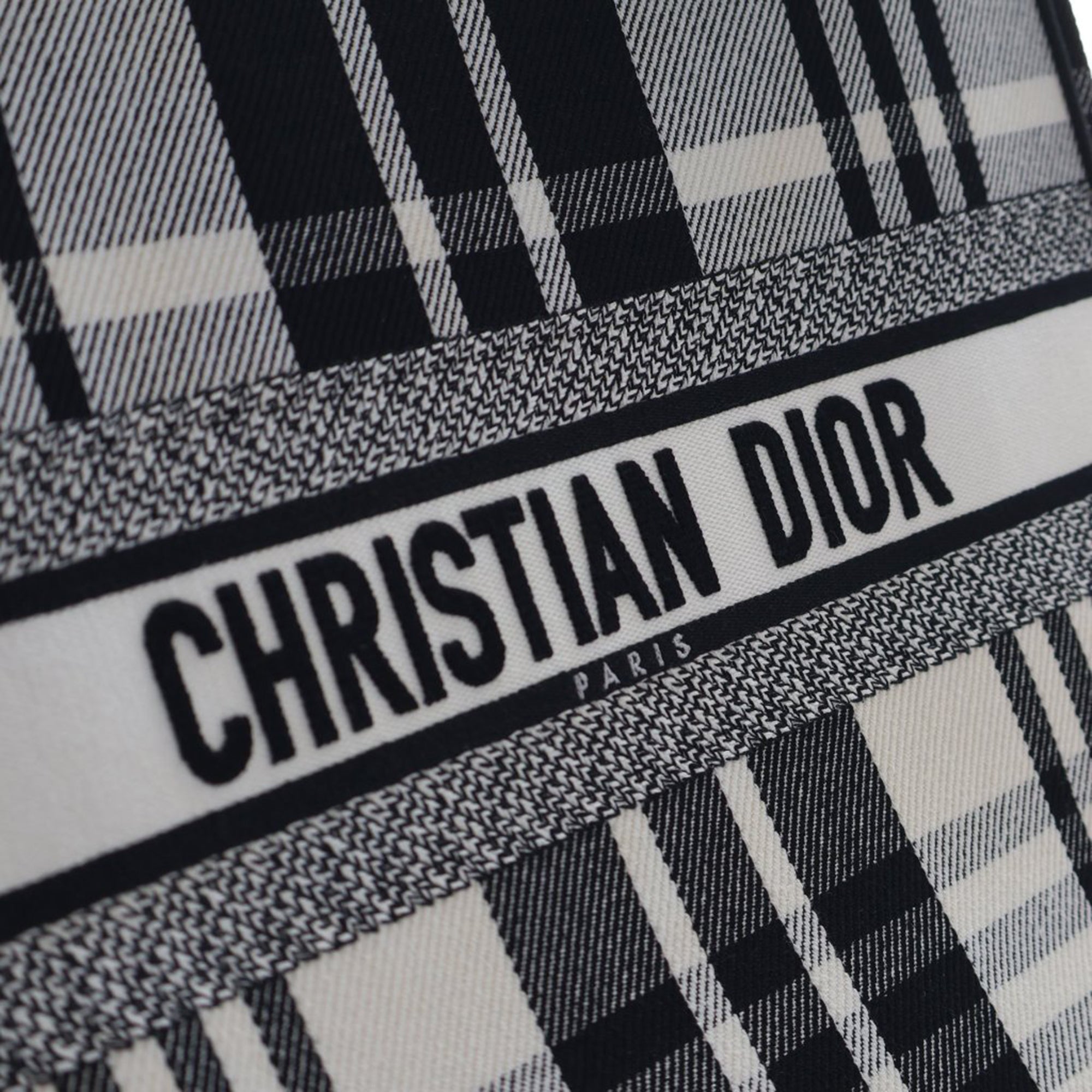 Dior Large Embroidered Canvas Check n Dior Book Tote - image 5