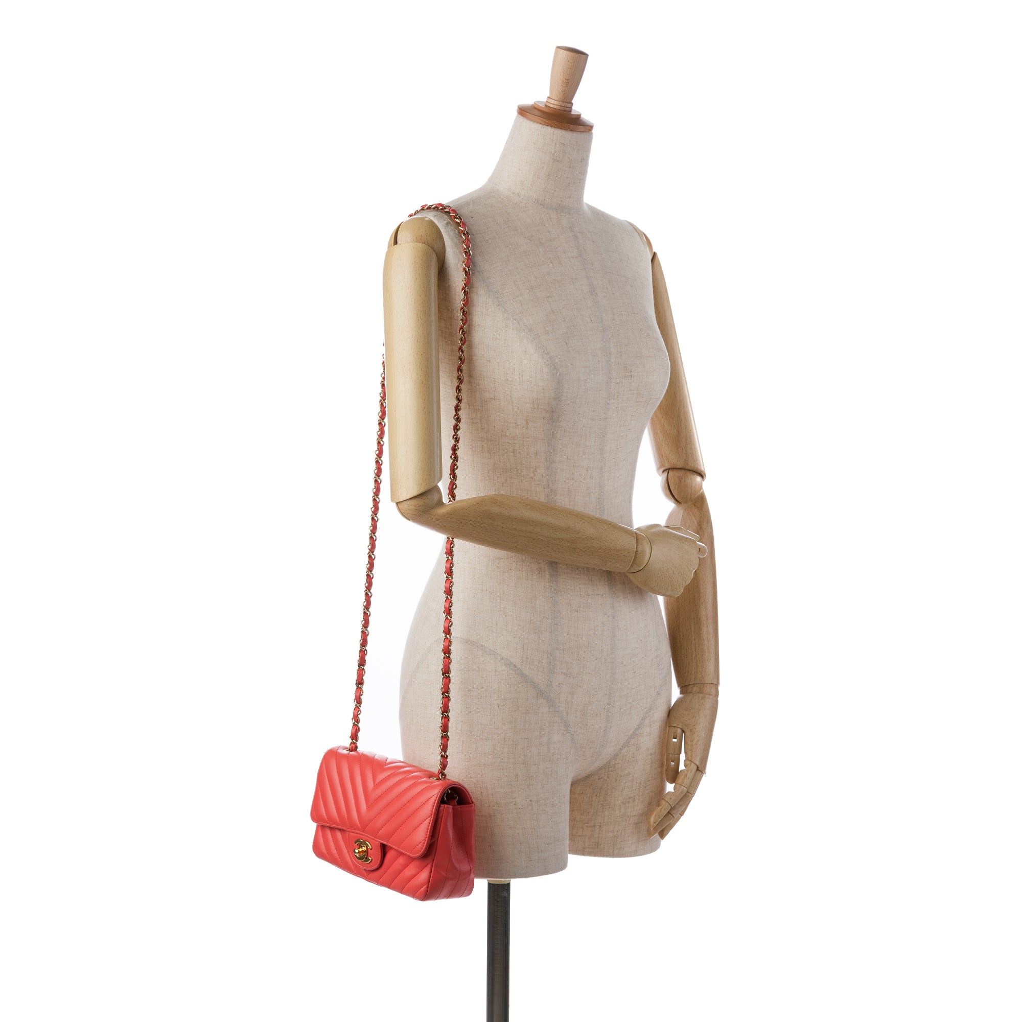 Chanel Mini Rectangular Classic Chevron Lambskin Single Flap - image 9