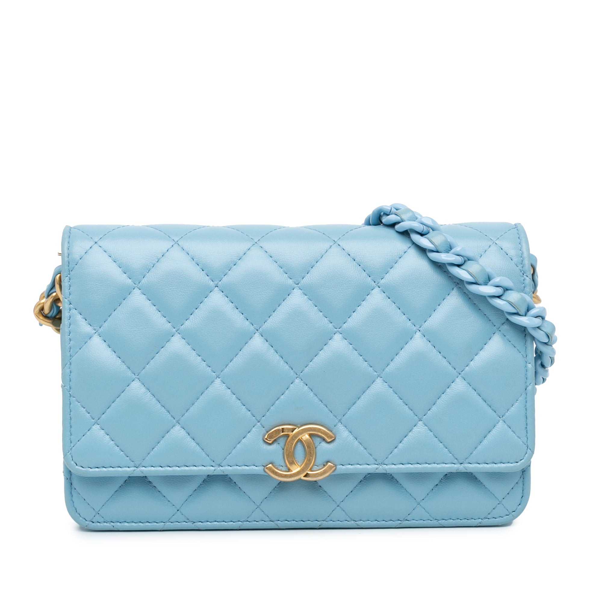 Chanel CC Quilted Lambskin Candy Chain Wallet on Chain - image 1