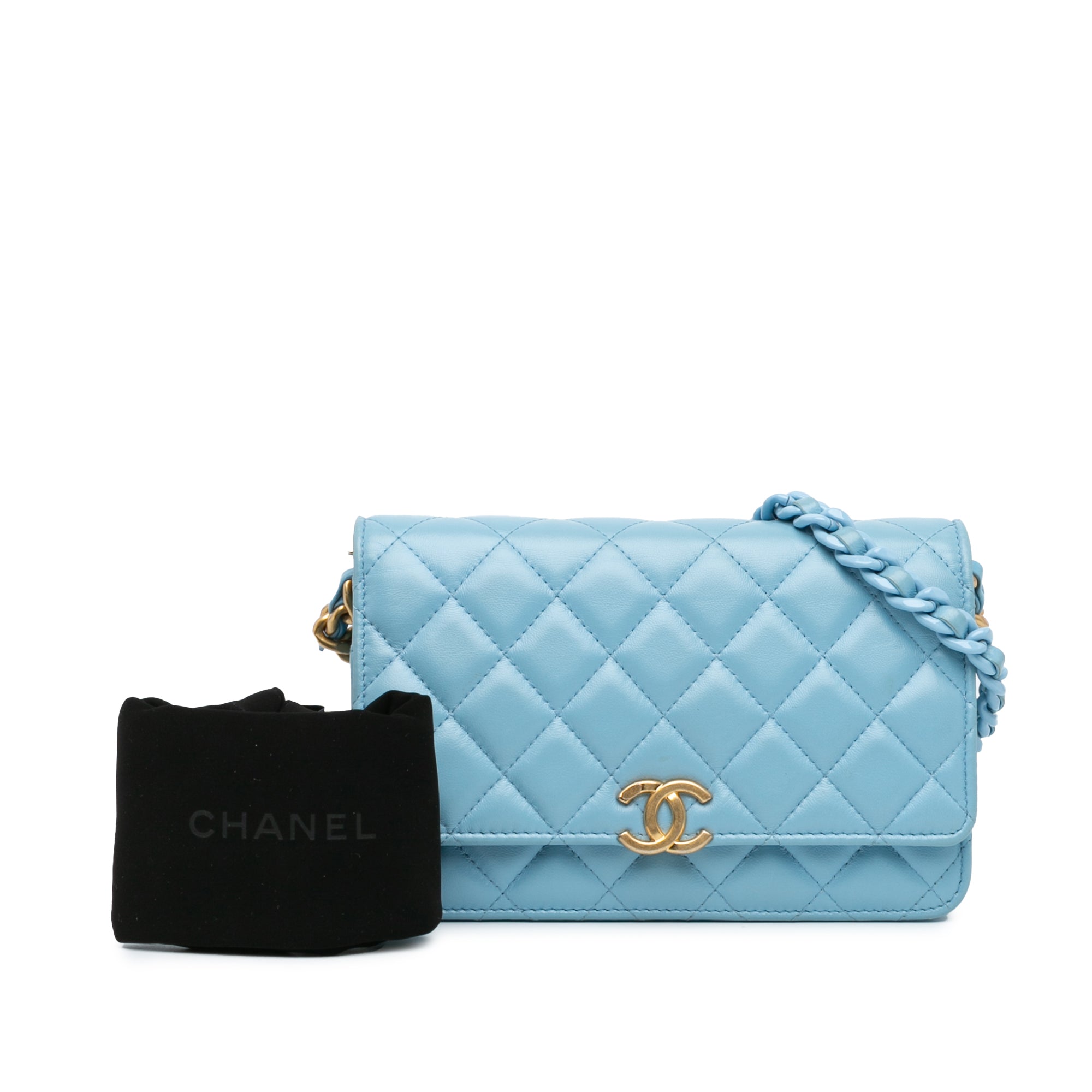 Chanel CC Quilted Lambskin Candy Chain Wallet on Chain - image 9