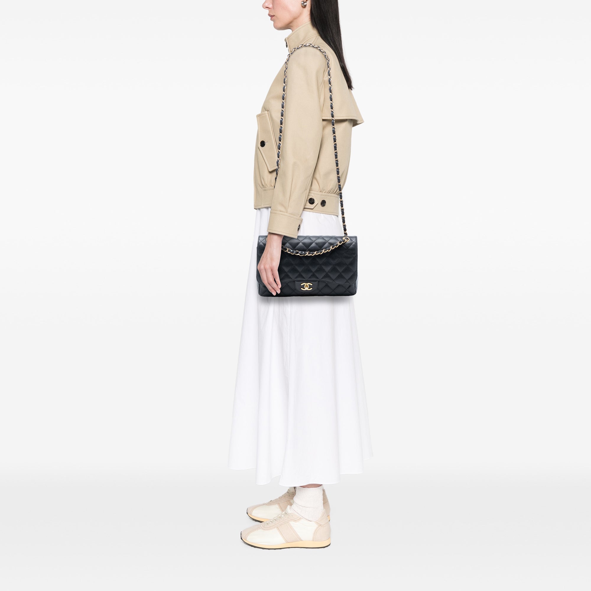 Chanel Jumbo Classic Caviar Double Flap - image 7