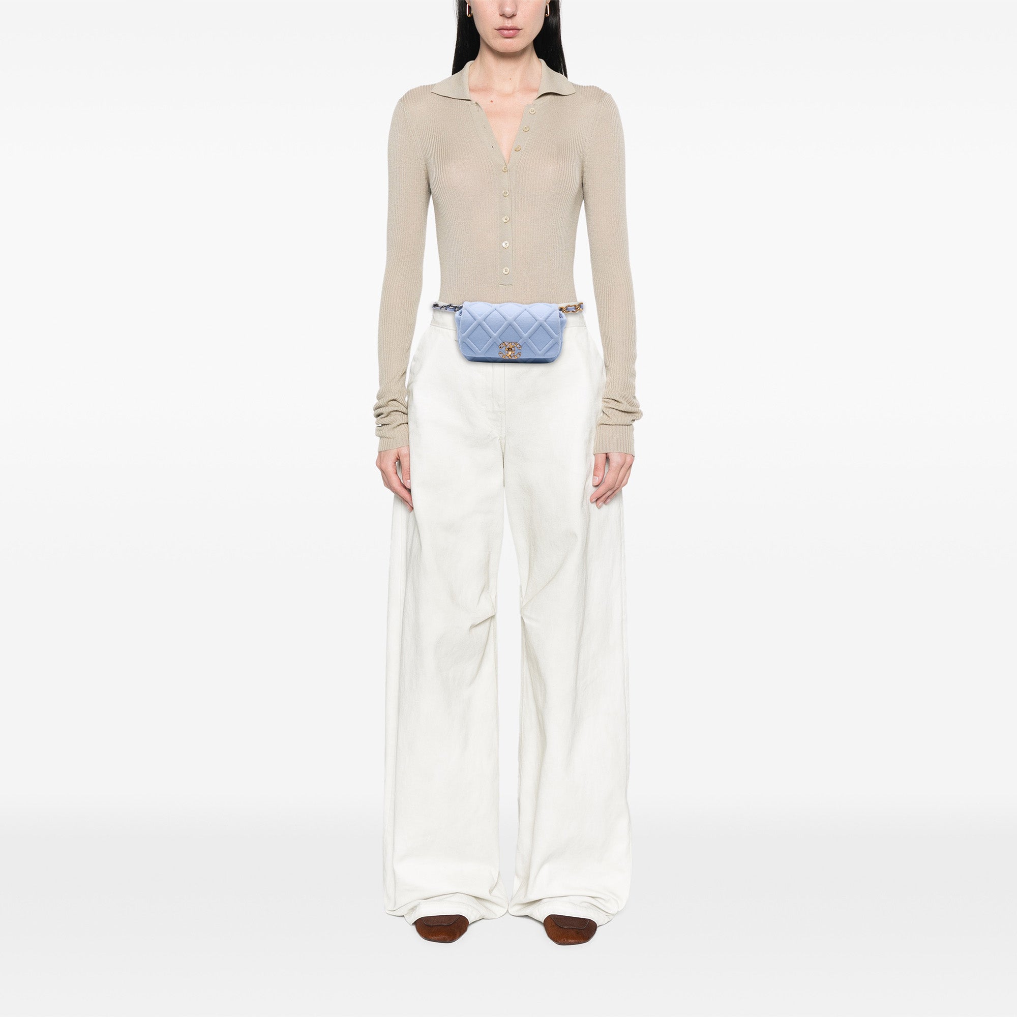 Chanel Jersey 19 Flap Belt Bag - image 8