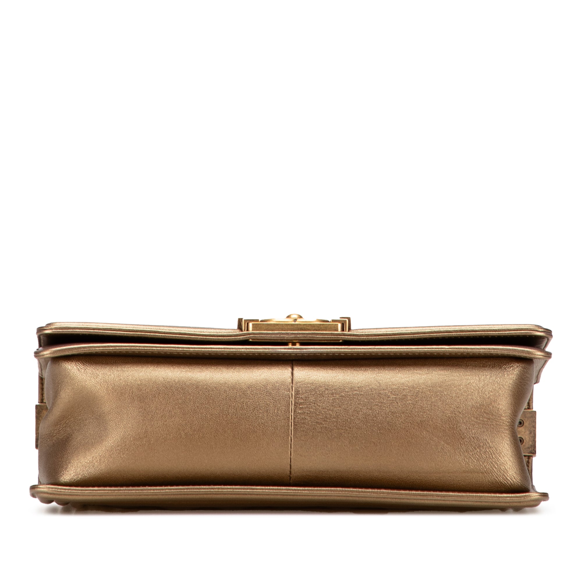 Chanel Old Medium Quilted Metallic Lambskin Boy Flap - image 3