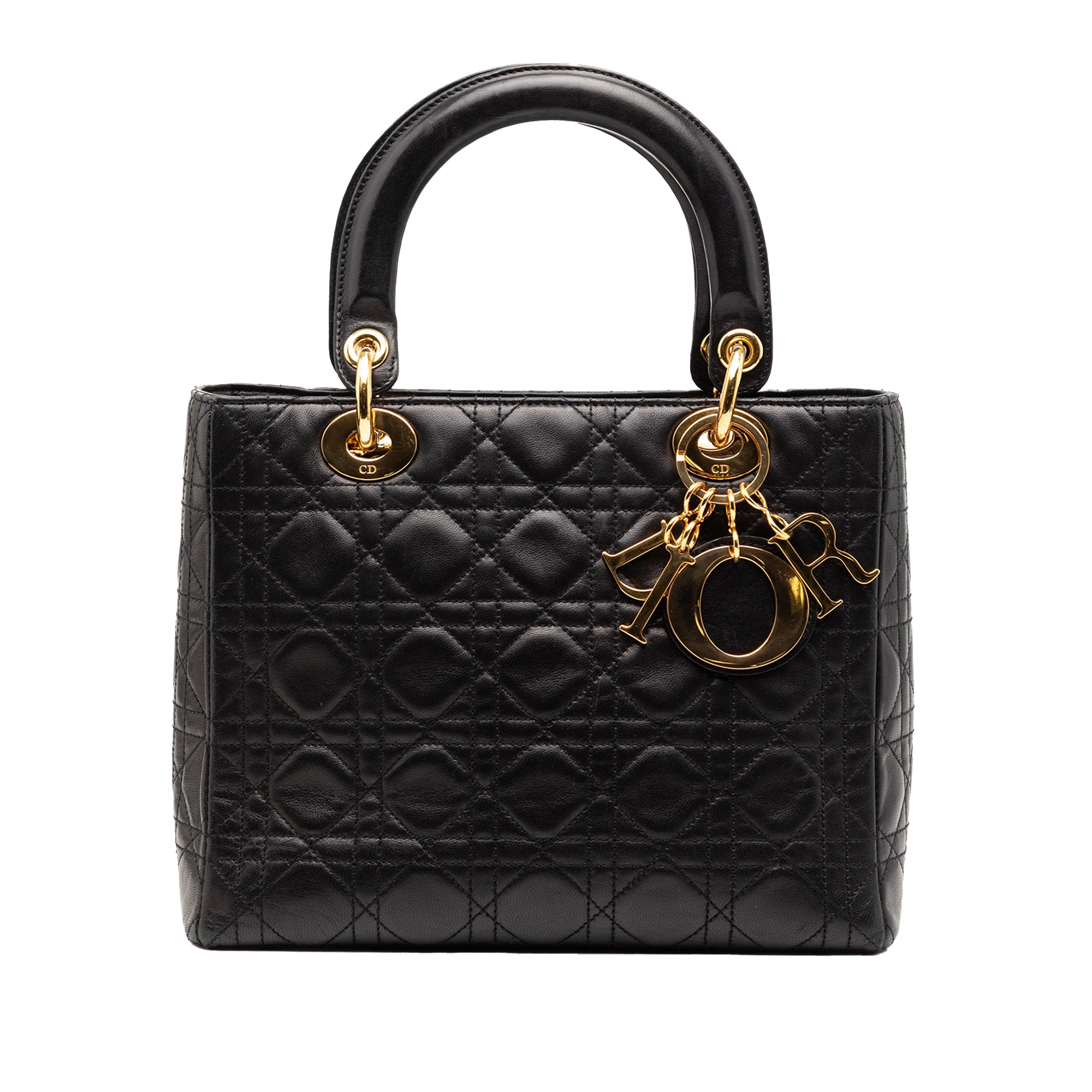 Dior Medium Lambskin Cannage Lady Dior - image 1