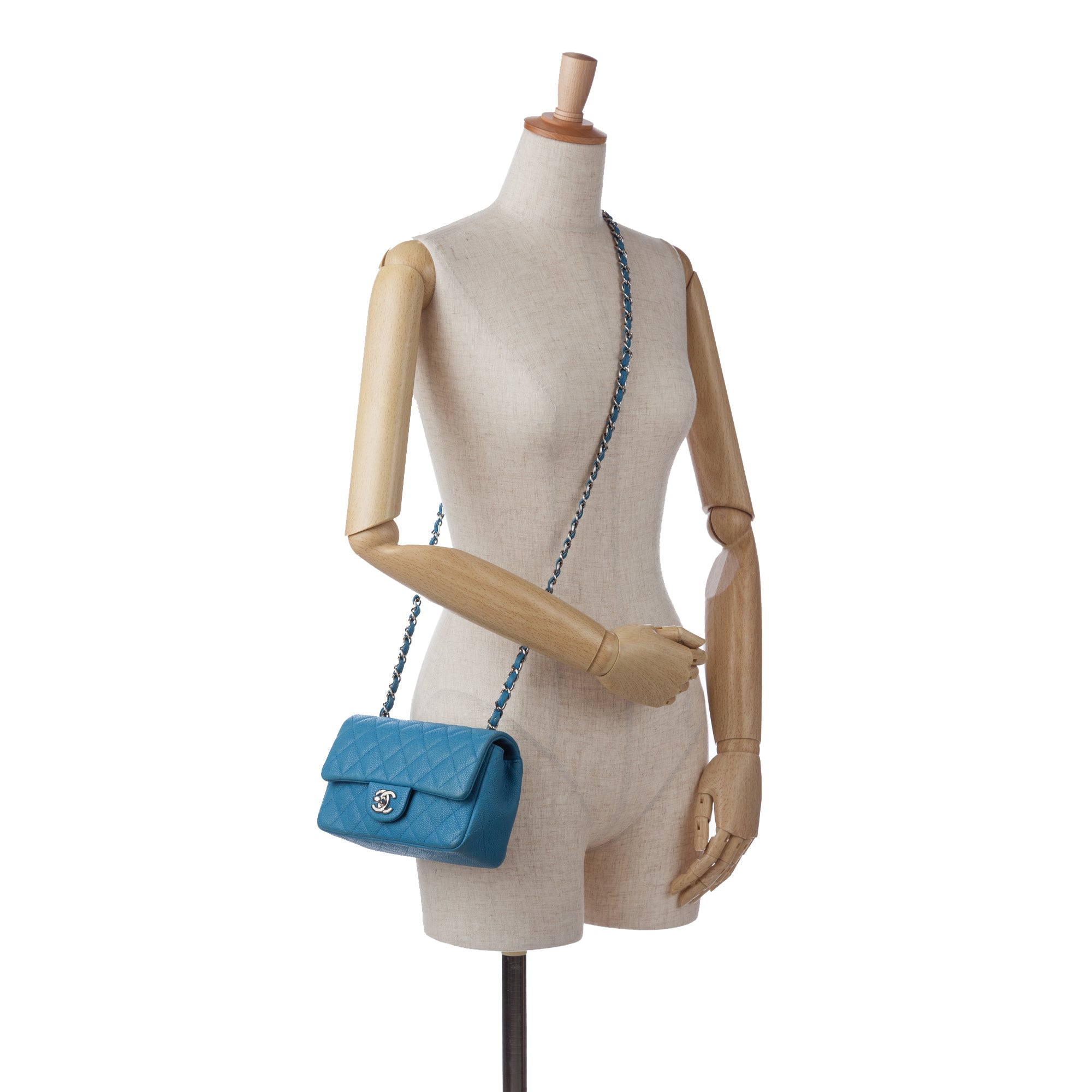 Chanel Mini Rectangular Classic Caviar Single Flap - image 15