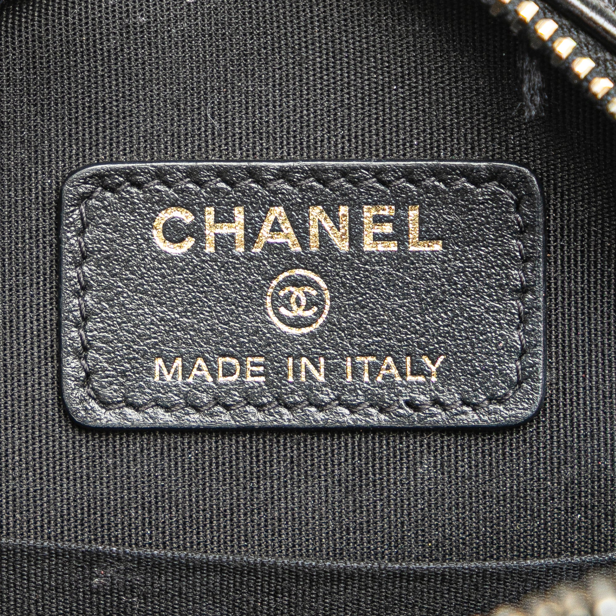 Chanel Quilted Calfskin Pearl Studded Round Clutch with Chain - image 5