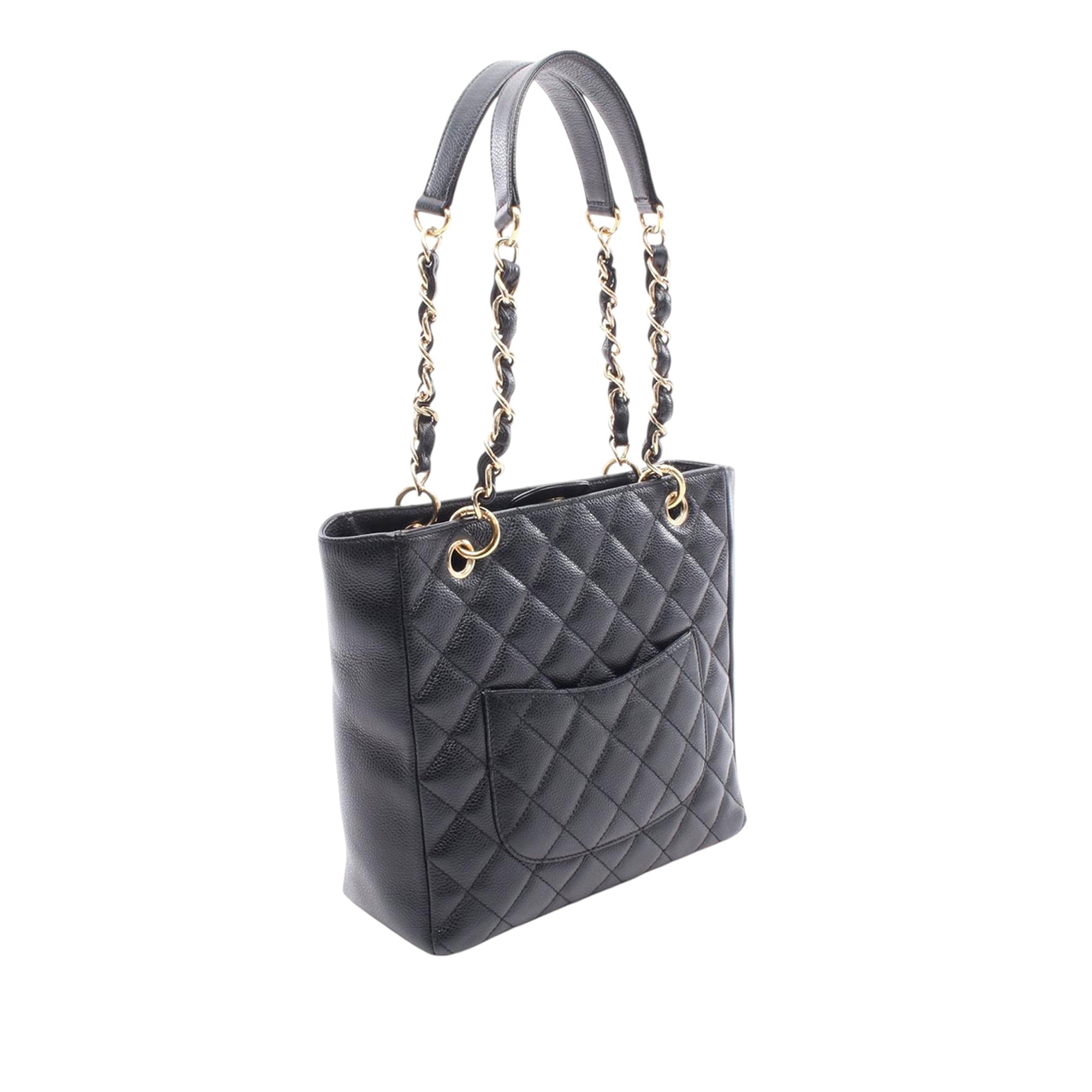 Chanel Caviar Petite Shopping Tote - image 2