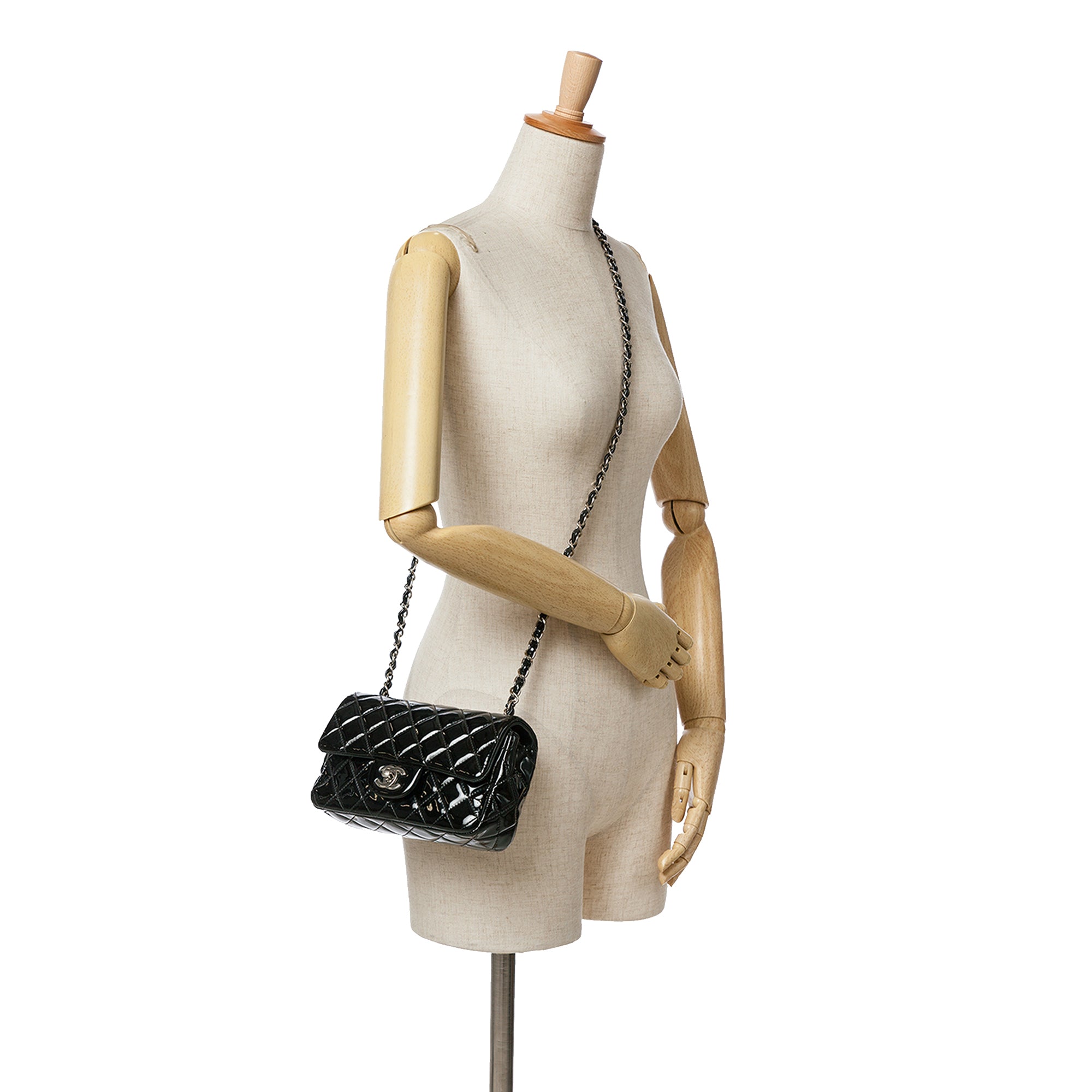 Chanel Mini Rectangular Classic Patent Single Flap - image 10