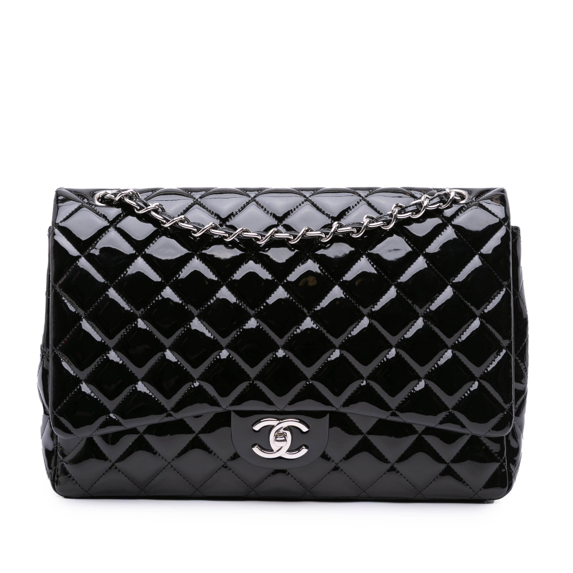 Chanel Maxi Classic Patent Double Flap - image 1