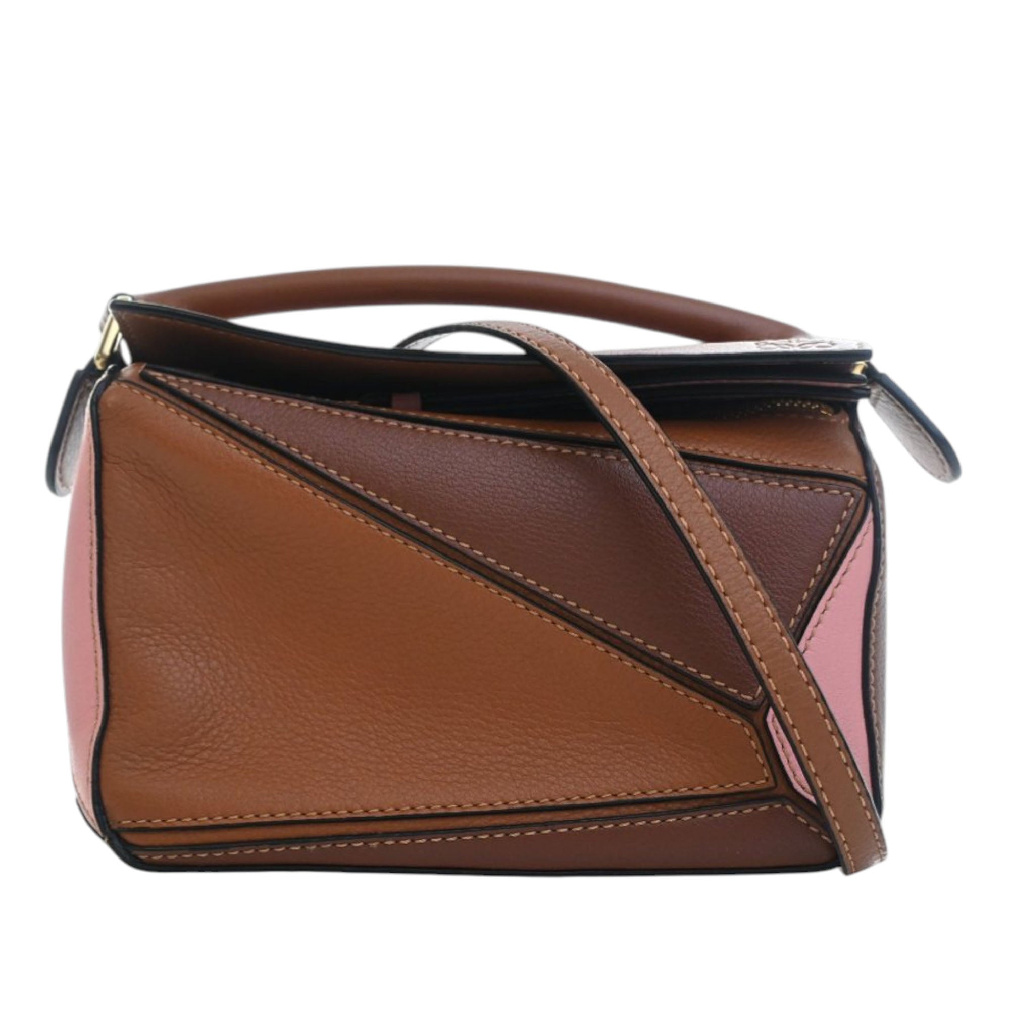 LOEWE Mini Tricolor Calfskin Puzzle Satchel - image 1