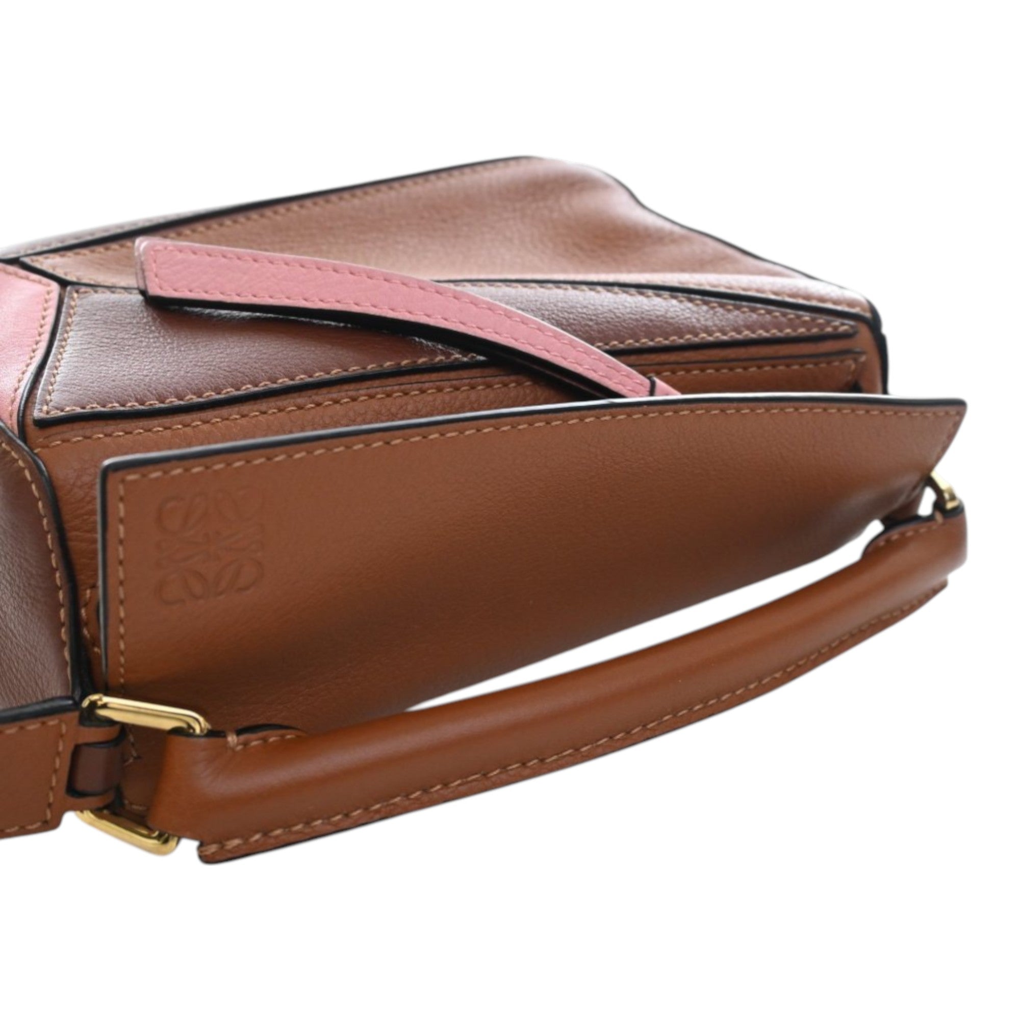 LOEWE Mini Tricolor Calfskin Puzzle Satchel - image 13