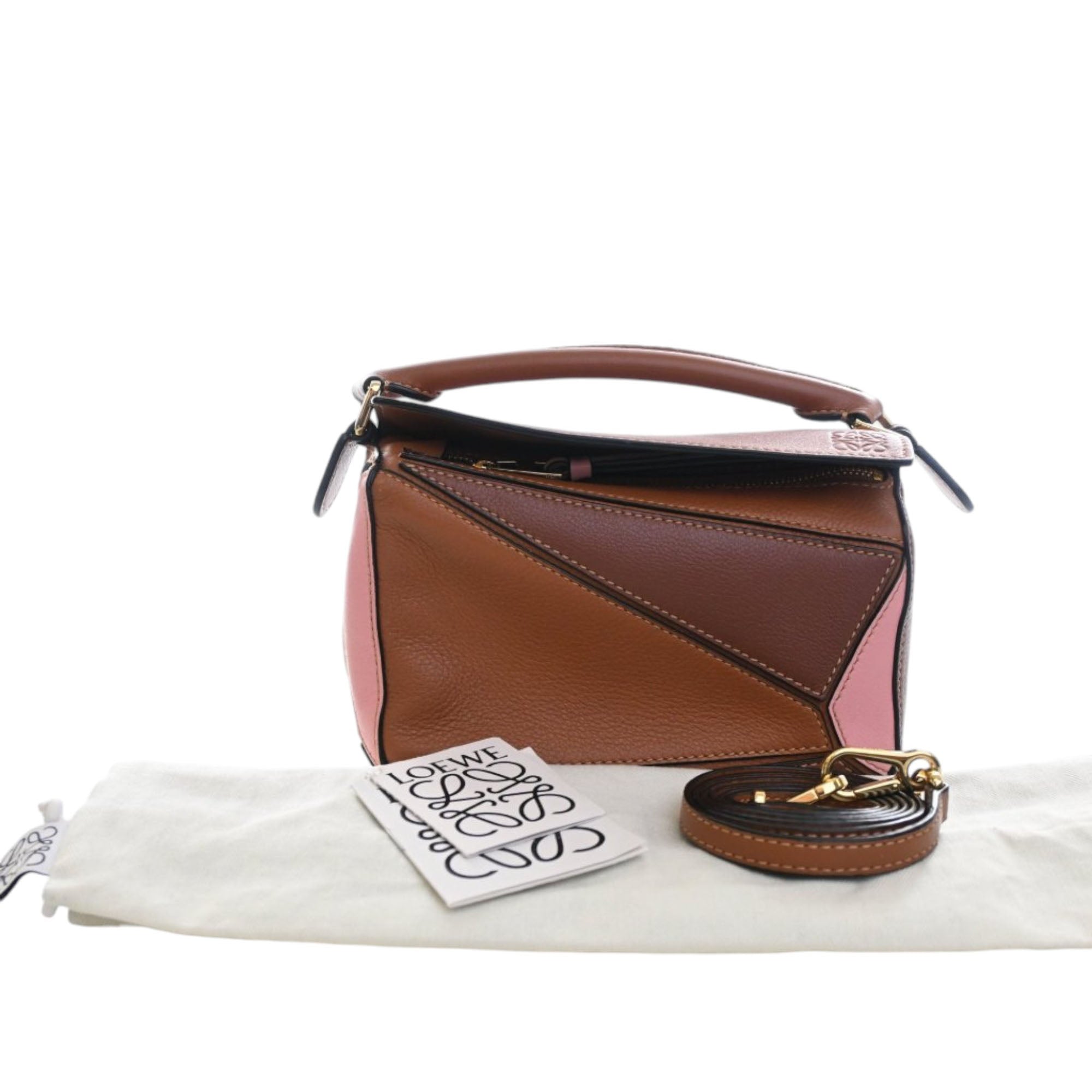 LOEWE Mini Tricolor Calfskin Puzzle Satchel - image 15