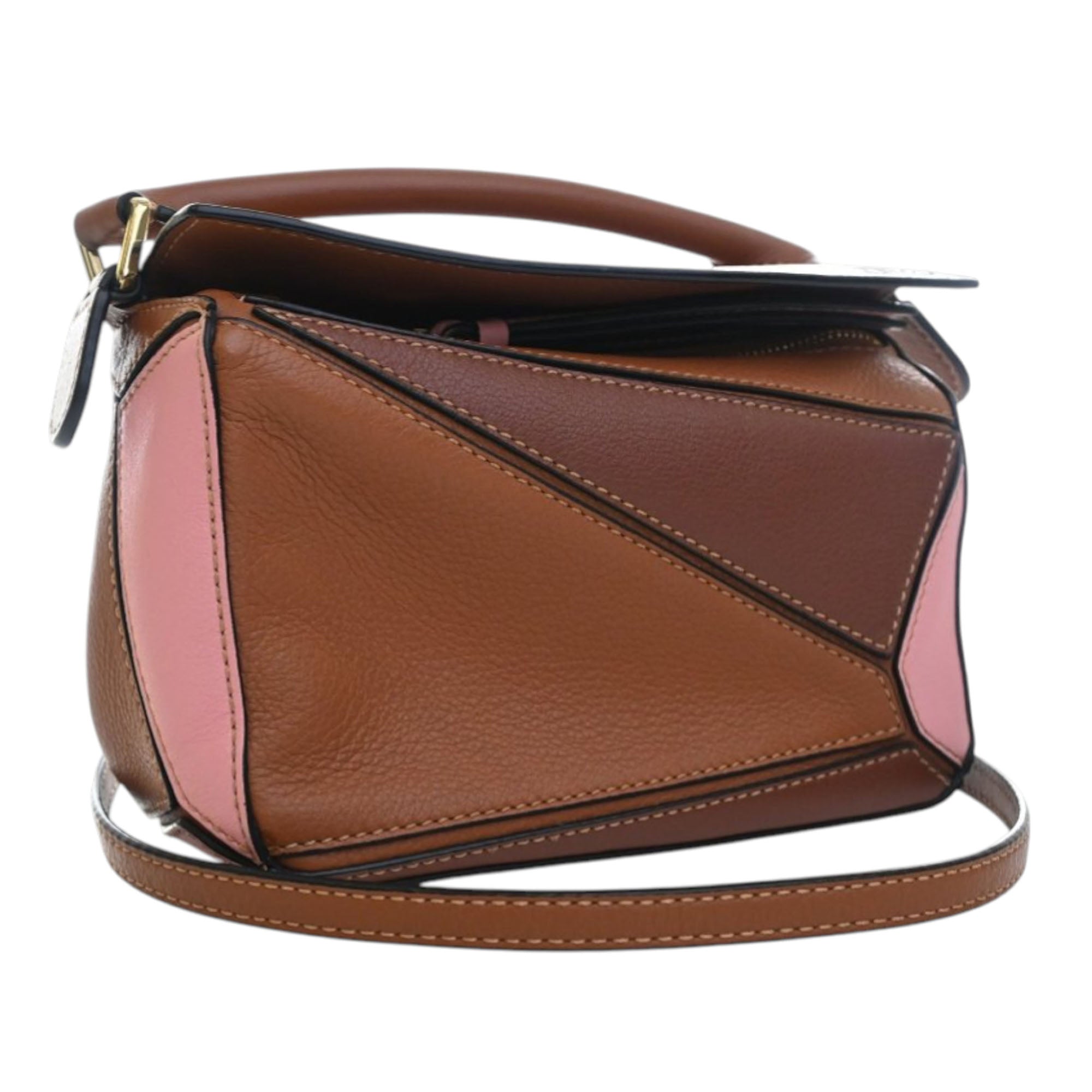 LOEWE Mini Tricolor Calfskin Puzzle Satchel - image 2