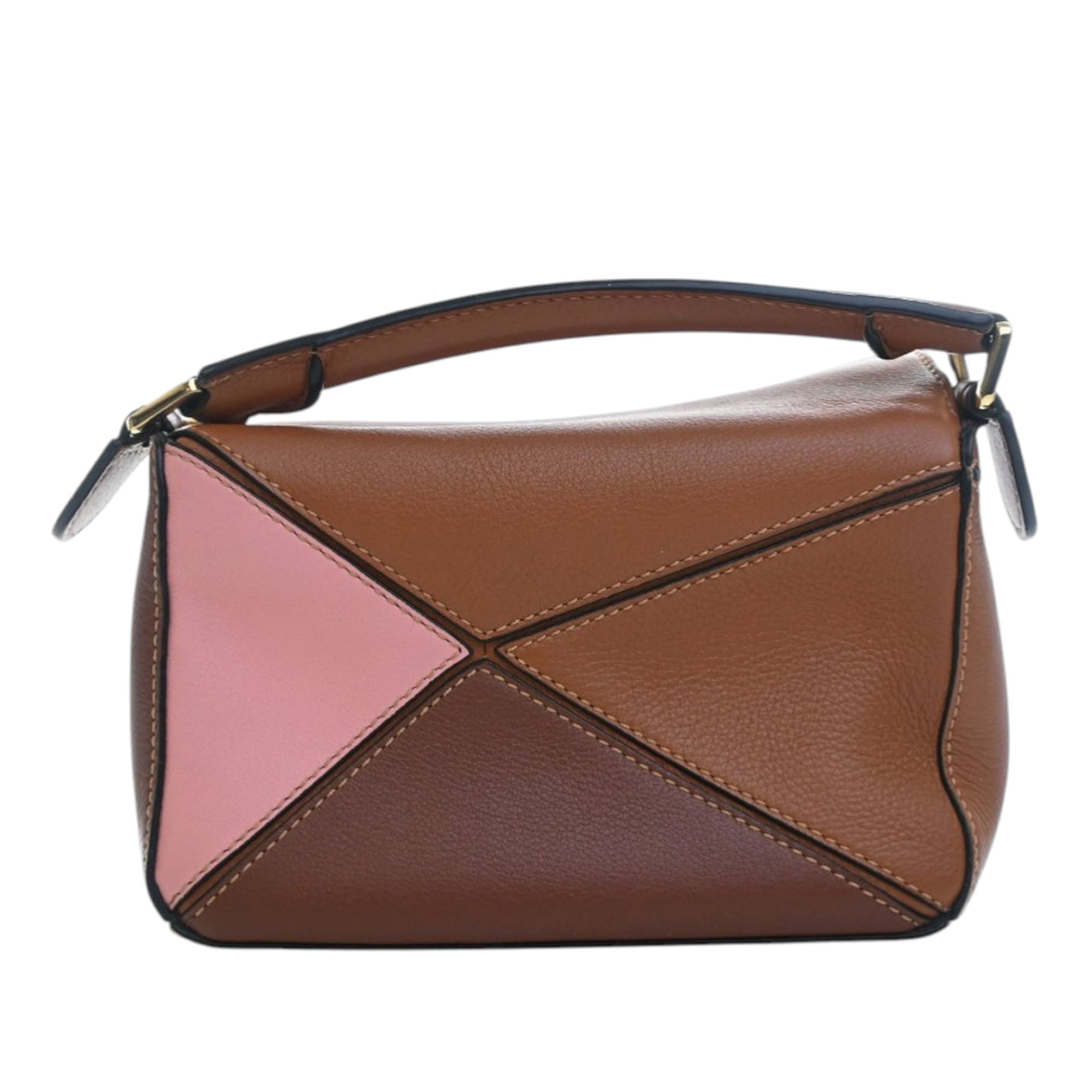 LOEWE Mini Tricolor Calfskin Puzzle Satchel - image 4