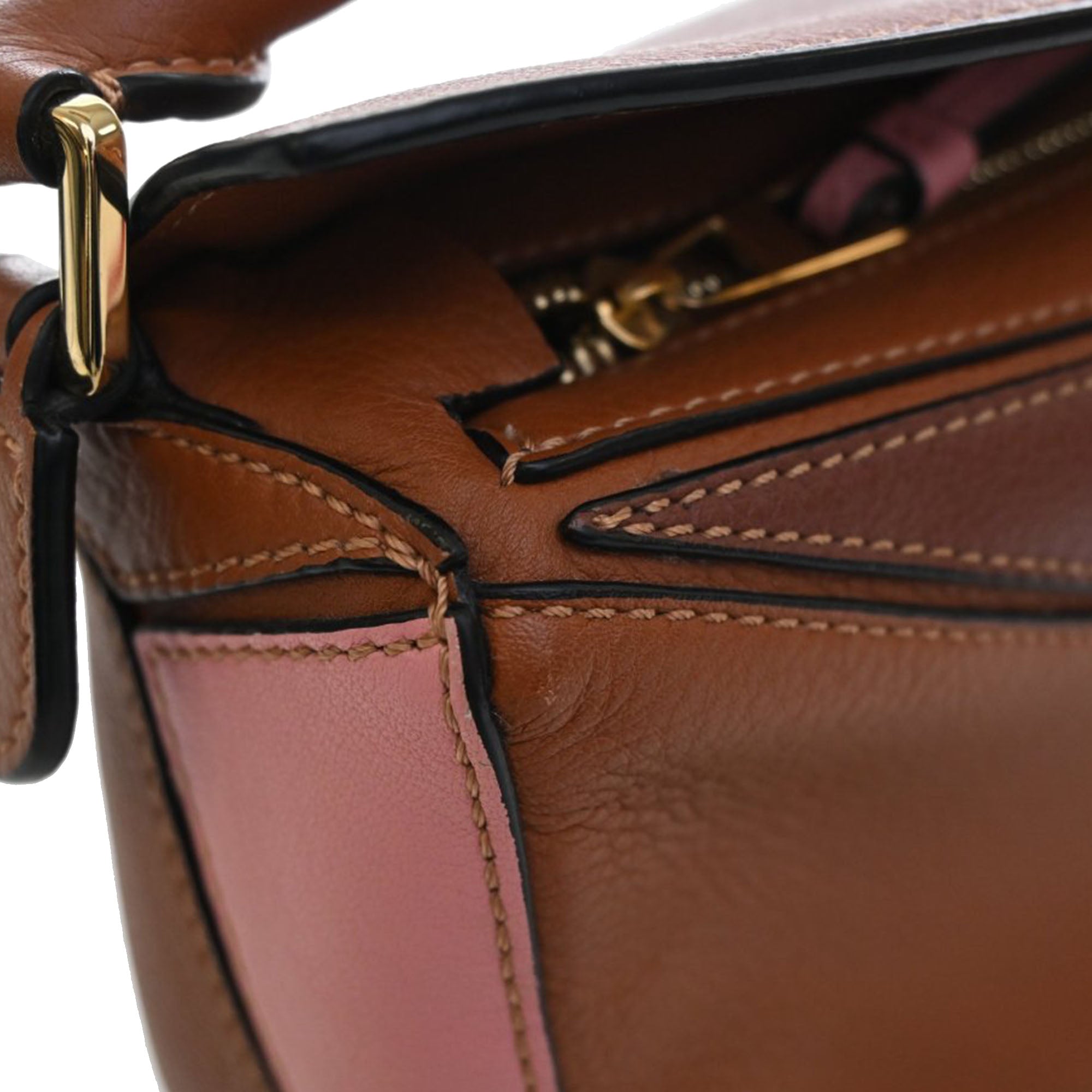 LOEWE Mini Tricolor Calfskin Puzzle Satchel - image 7