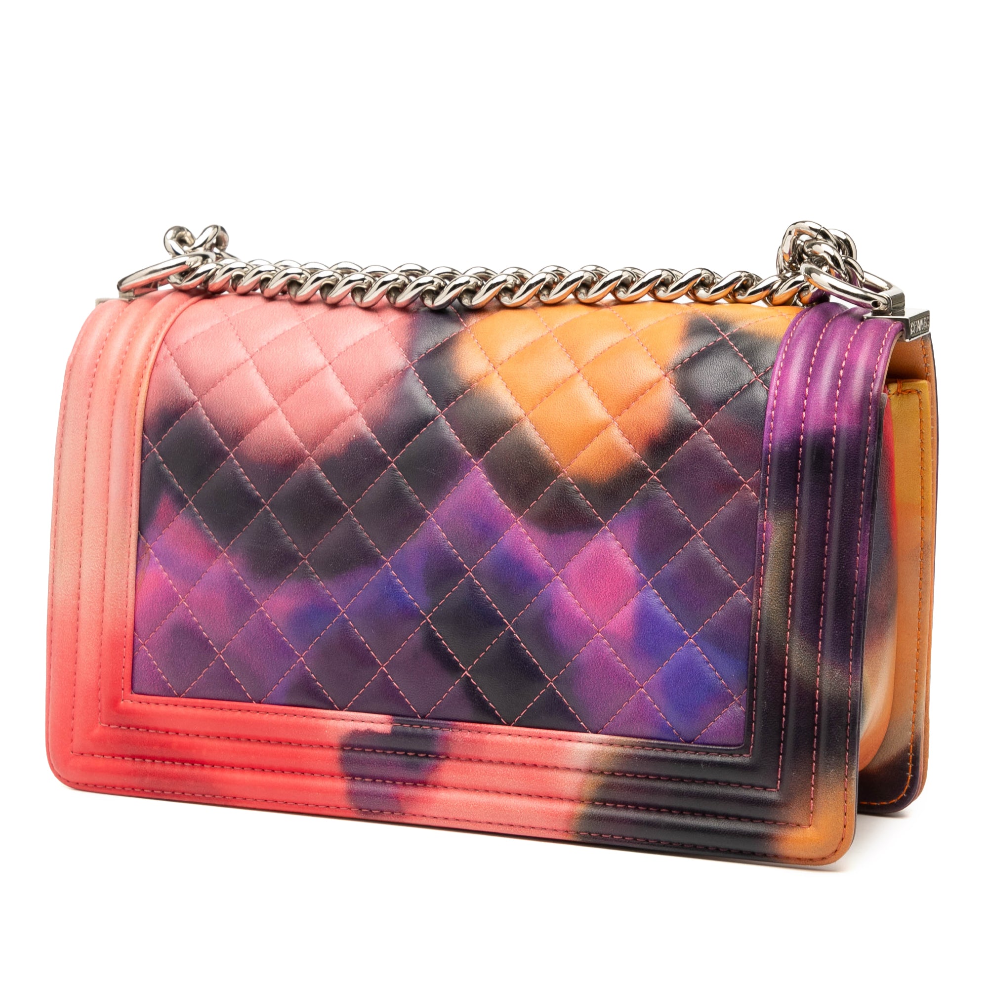 Chanel Old Medium Quilted Lambskin Flower Power Boy Flap - image 2