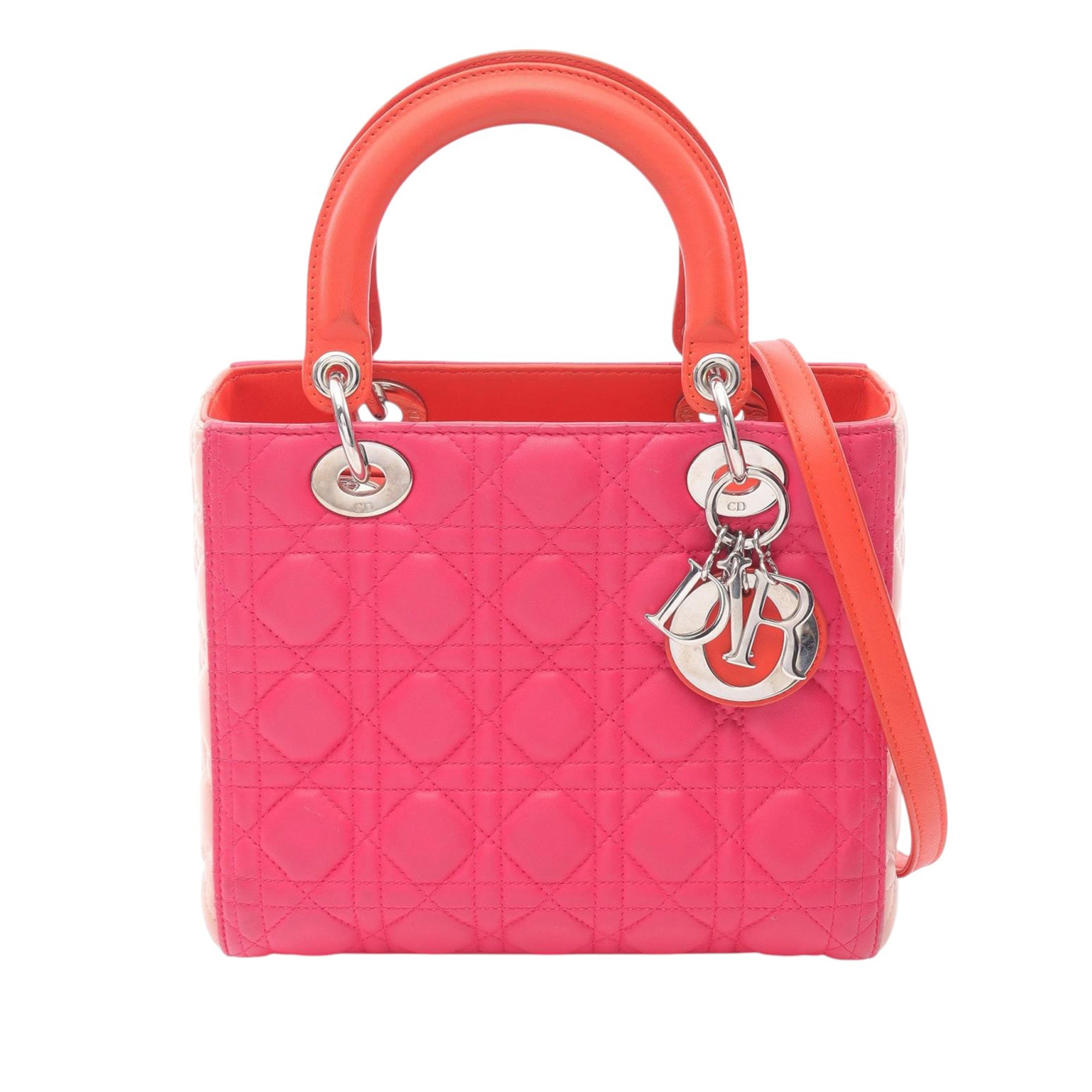 Dior Medium Tricolor Lambskin Cannage Lady Dior - image 1