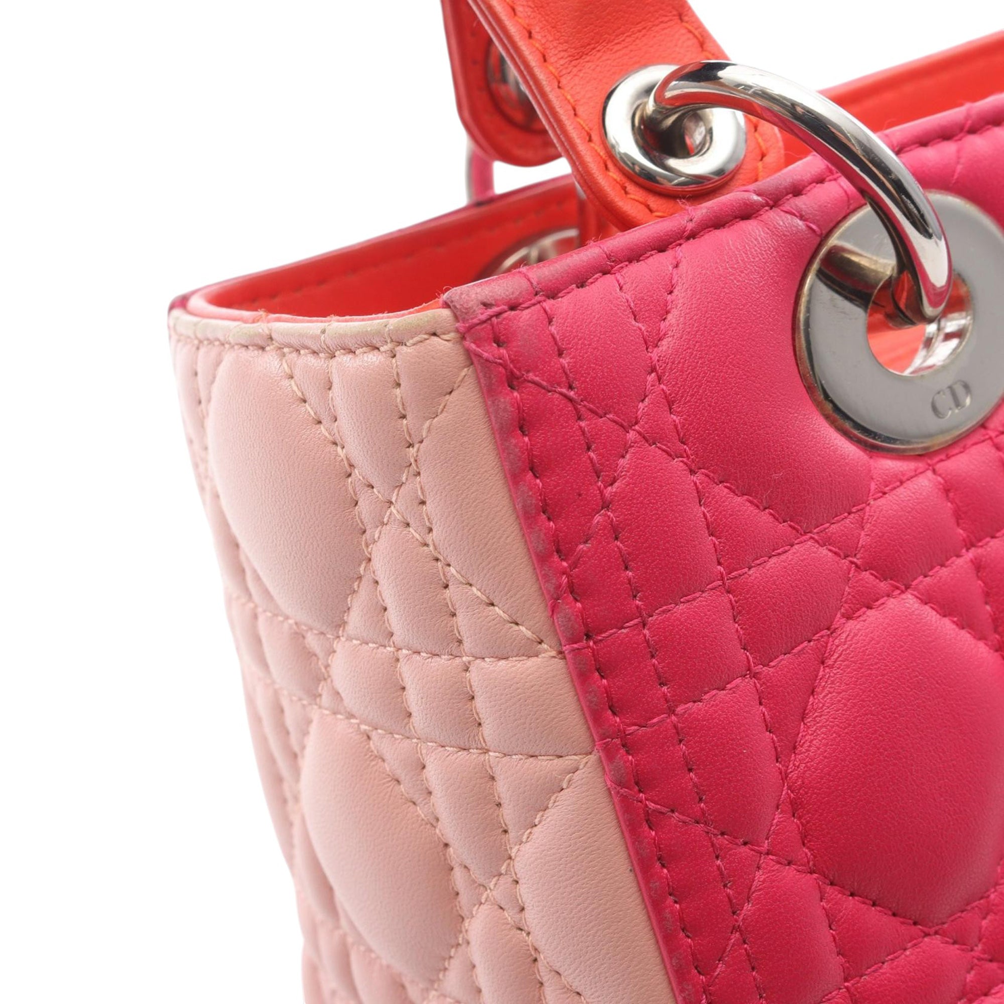 Dior Medium Tricolor Lambskin Cannage Lady Dior - image 13