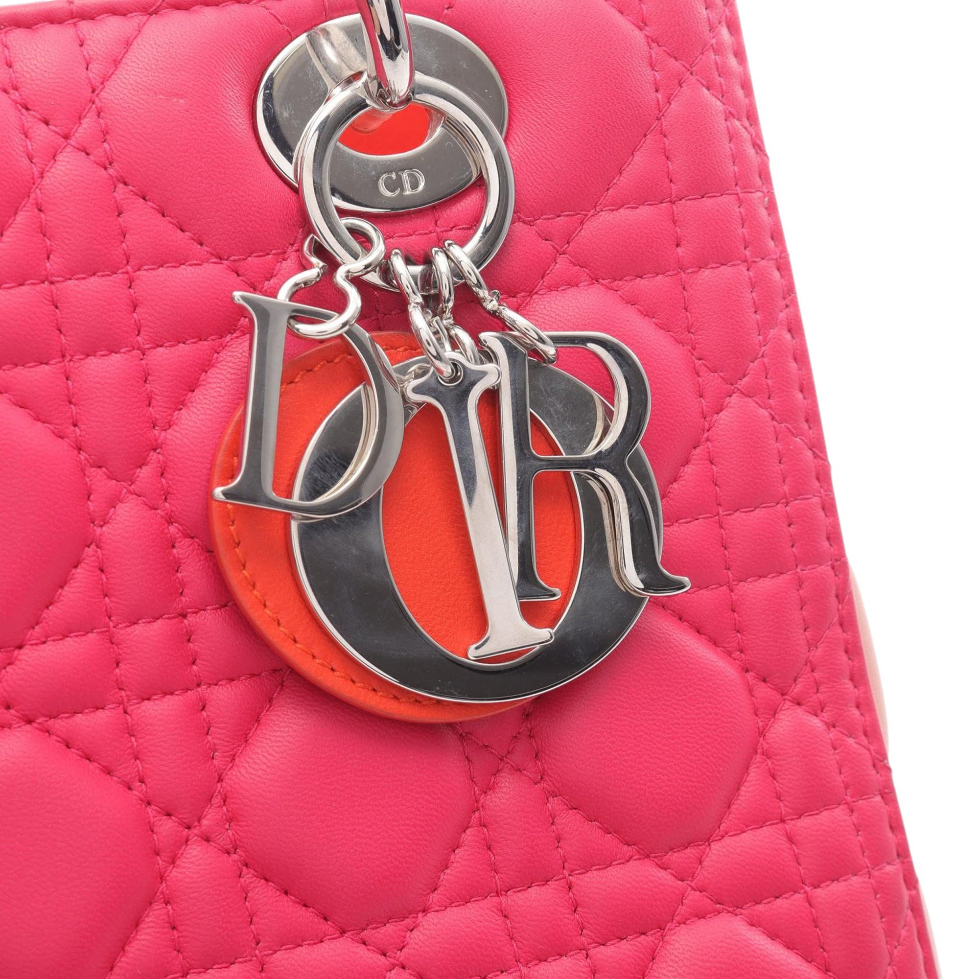 Dior Medium Tricolor Lambskin Cannage Lady Dior - image 6