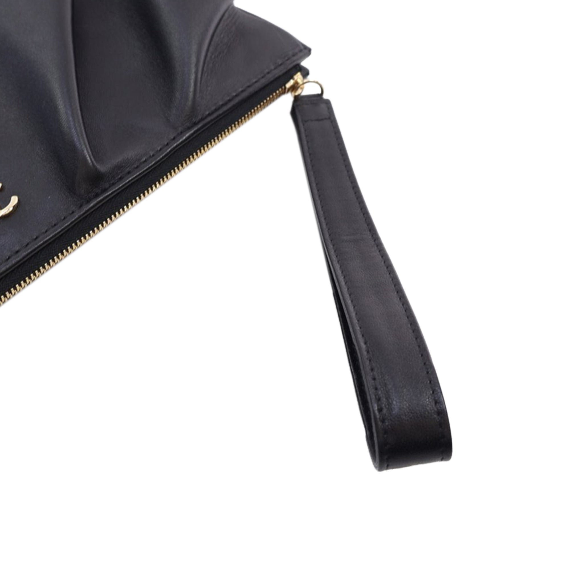 Chanel Quilted Lambskin Wave Clutch - image 11