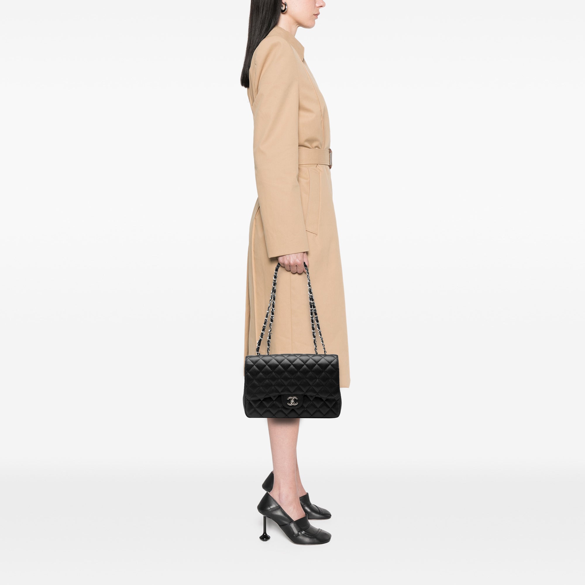 Chanel Jumbo Classic Caviar Double Flap - image 7