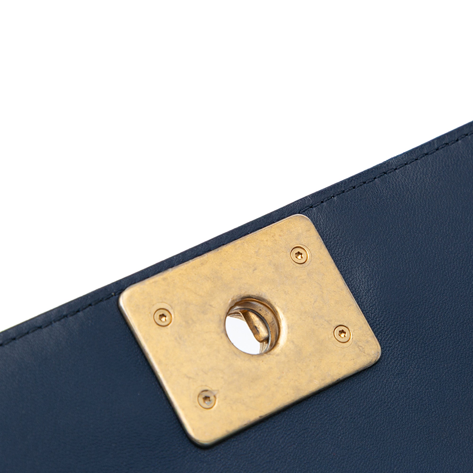 Chanel Old Medium Quilted Lambskin Boy Flap - image 7