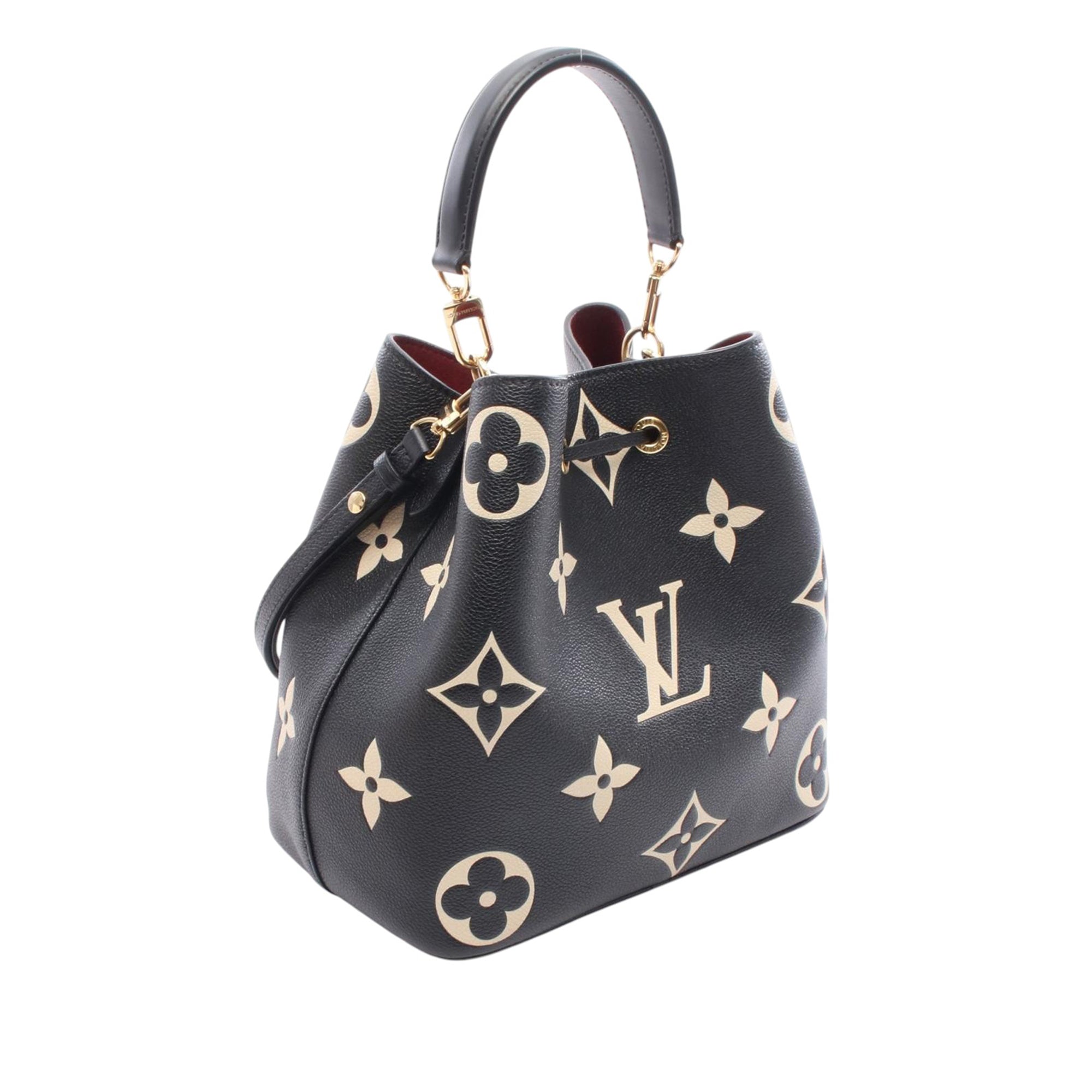 Louis Vuitton LOUIS VUITTON NeoNoe MM Bicolor Handbag M45497 Monogram empreinte leather Black Beige Beige Used Women - image 2