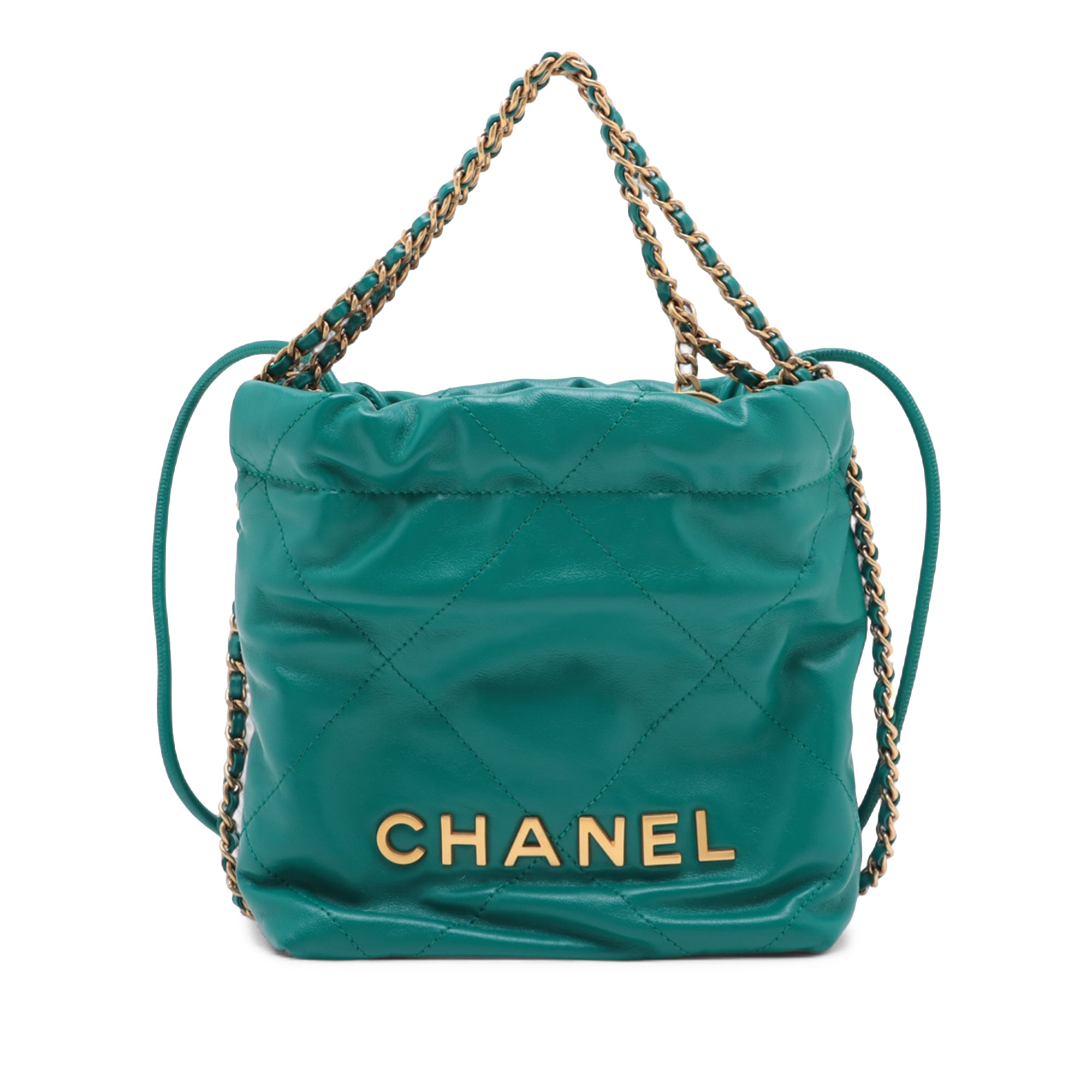 Chanel Mini Shiny Calfskin 22 Handbag - image 1